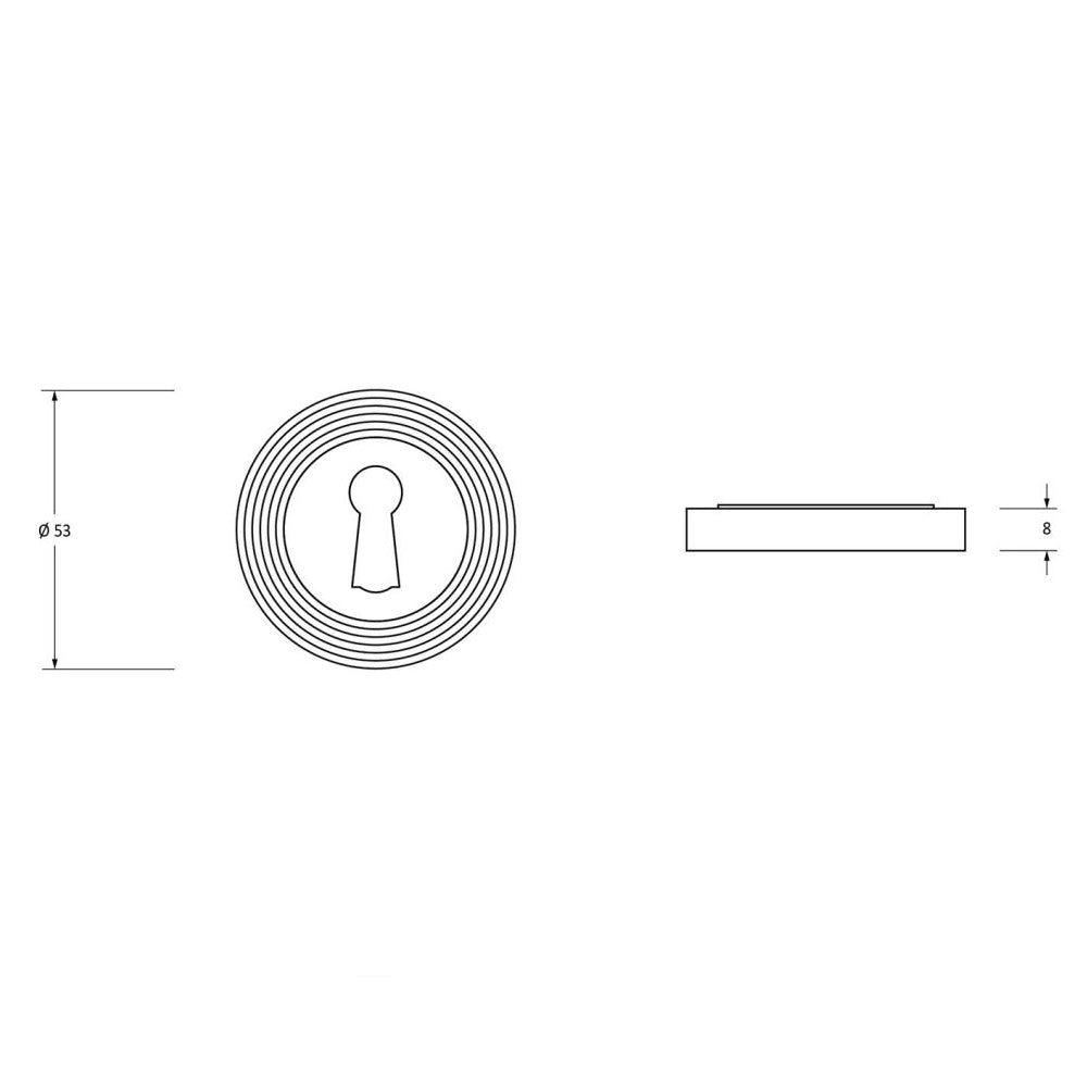 Stainless Steel Round Beehive Escutcheon - Satin Finish Concealed Plate for Door Locks | Perfect for Modern Home, Office & Cabinet Hardware Installation