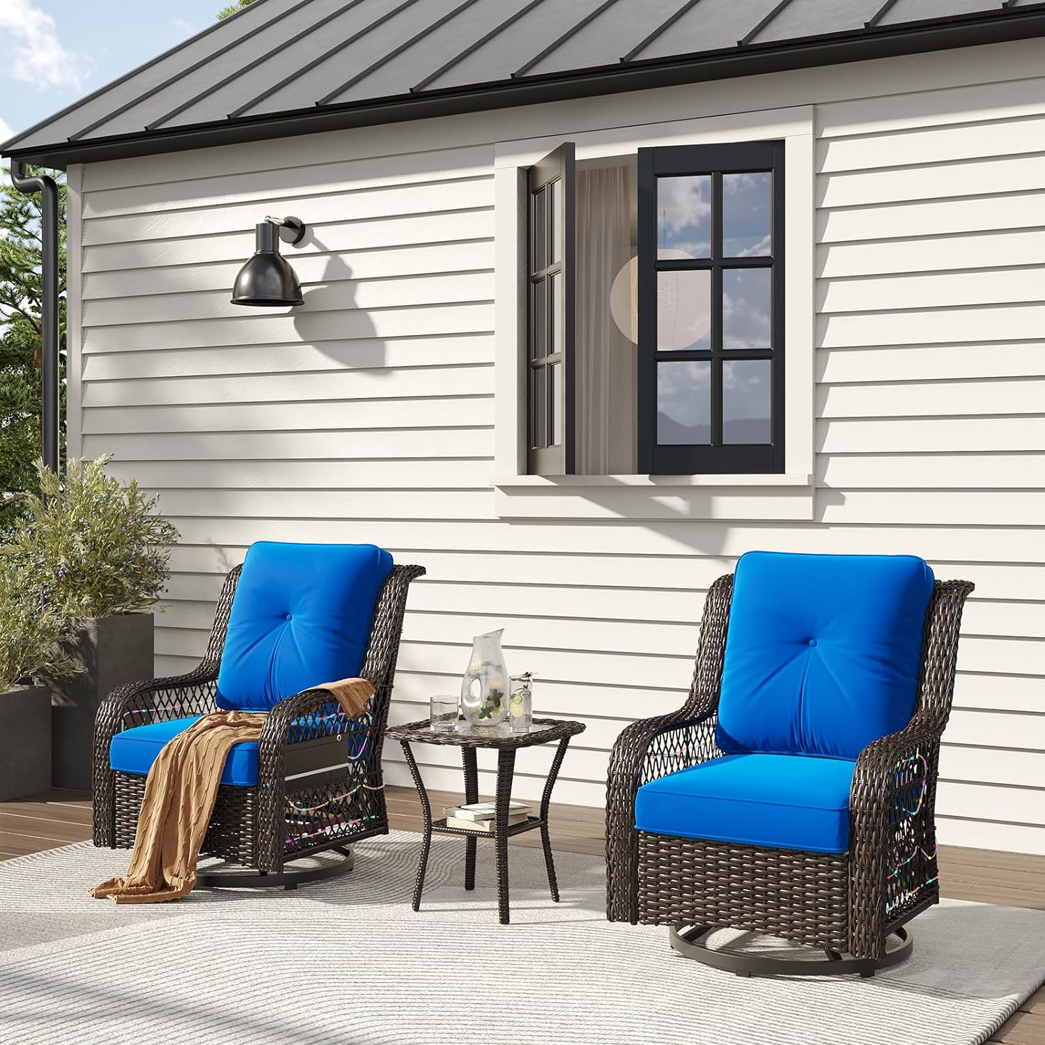 4 Swivel Gliding Chairs