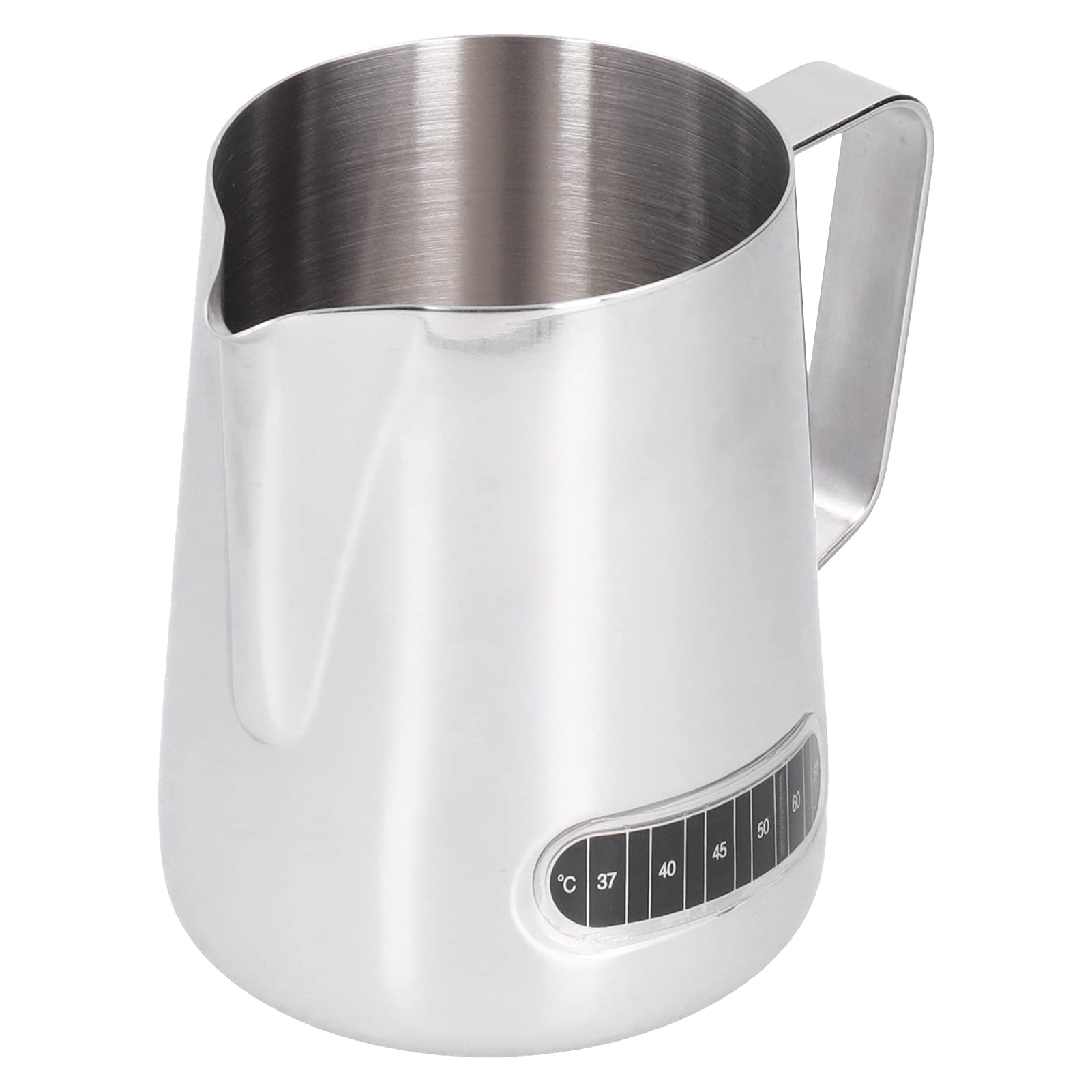 600ml Stainless Steel Coffee Frothing Pitcher - Barista Grade Milk Frother for Latte, Cappuccino & Hot Chocolate - Perfect for Coffee Shops & Home Use (Includes Measuring Sticker) - Ideal for Espresso Machines, French Press & DIY Coffee Drinks