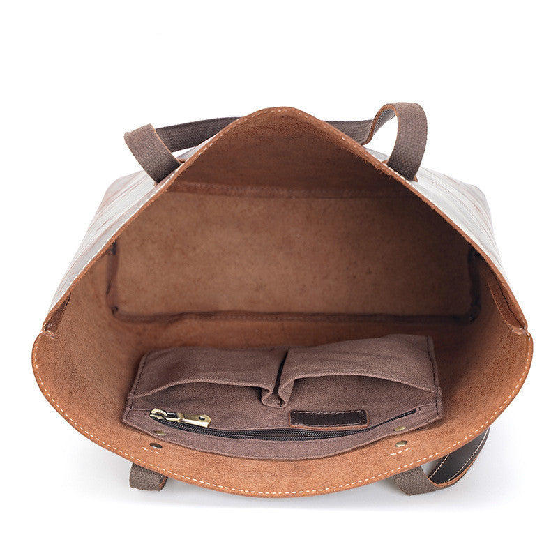 Premium Genuine Leather Tote Bag - Large Capacity Cowhide Handbag for Women - Perfect for Work, Travel & Everyday Use