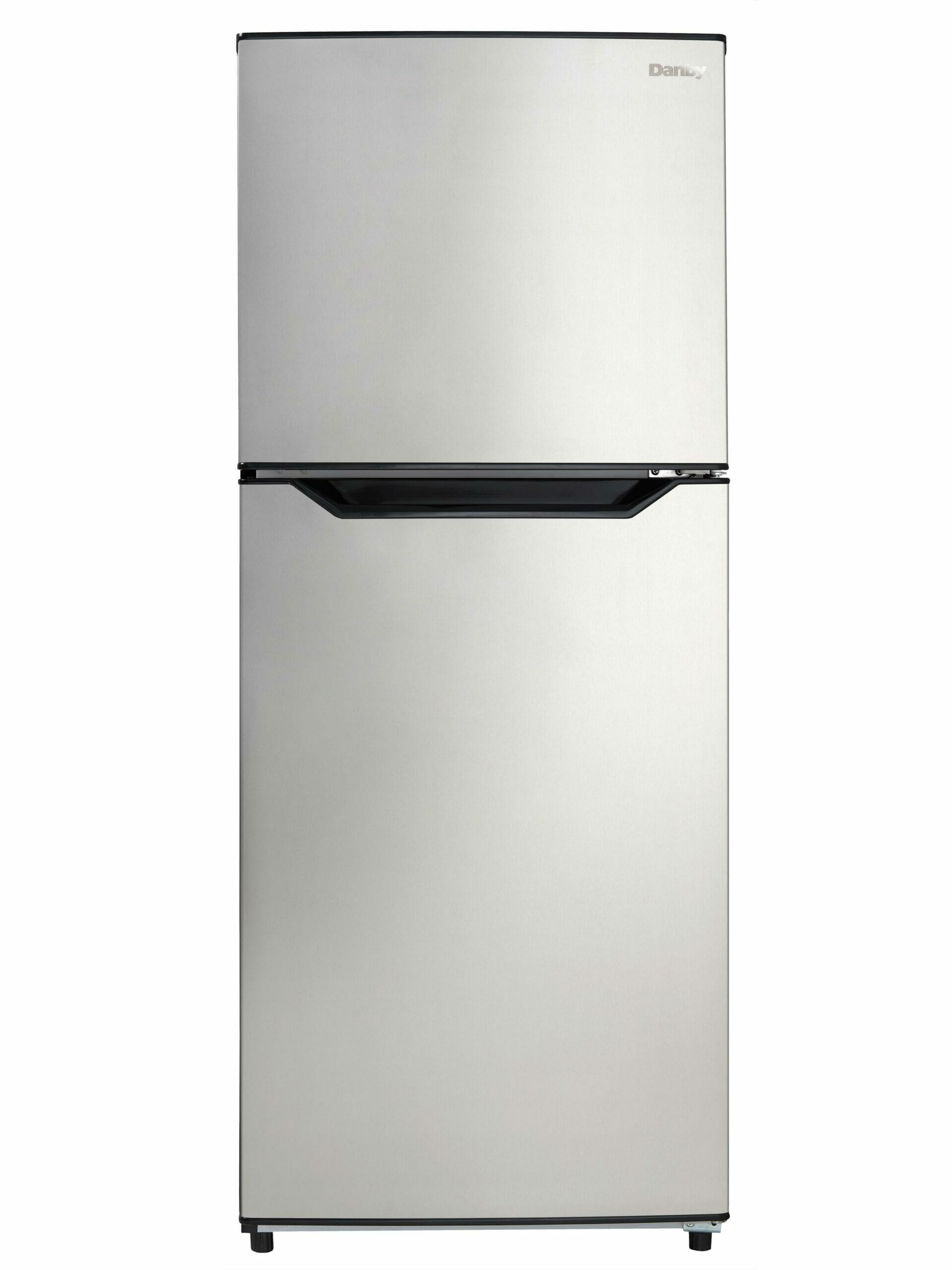 Danby DFF116B2SSDBR 11.6 cu. ft. Compact Refrigerator - Stainless Steel Top Freezer Apartment Fridge for Small Spaces, Dorms & Studio Kitchens