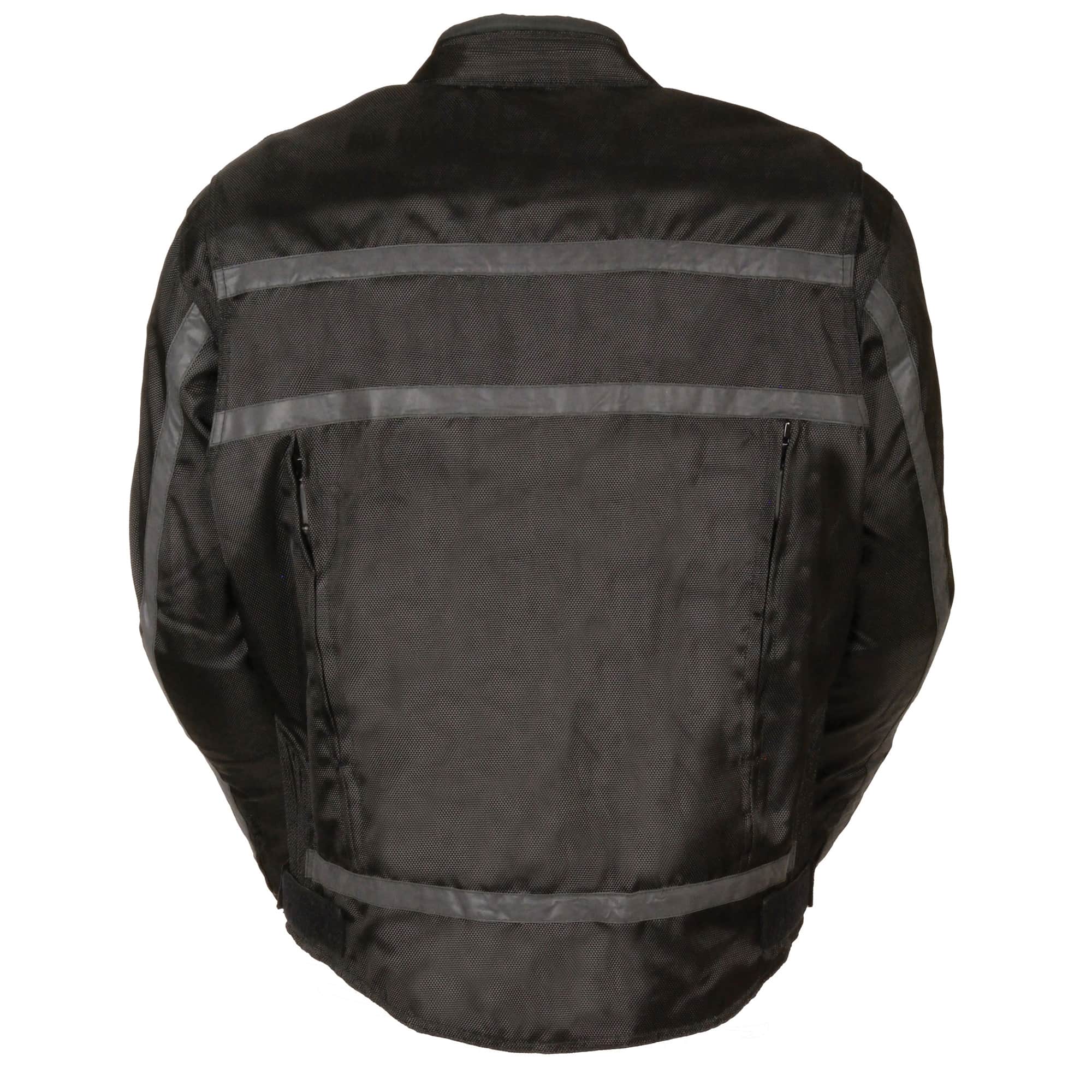 Men's Reflective Textile Jacket - High Visibility Safety Windbreaker for Running, Cycling & Outdoor Activities
