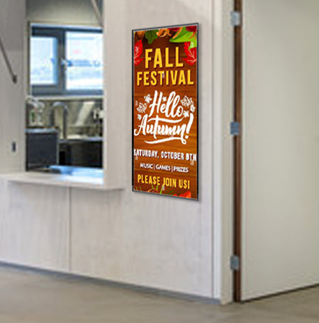 Extra Large 24x60 Beveled Edge Aluminum Poster Frame - Wall Mount Slide-In Sign Holder for Easy Fast Changes | Perfect for Retail Displays, Trade Shows & Home Decor