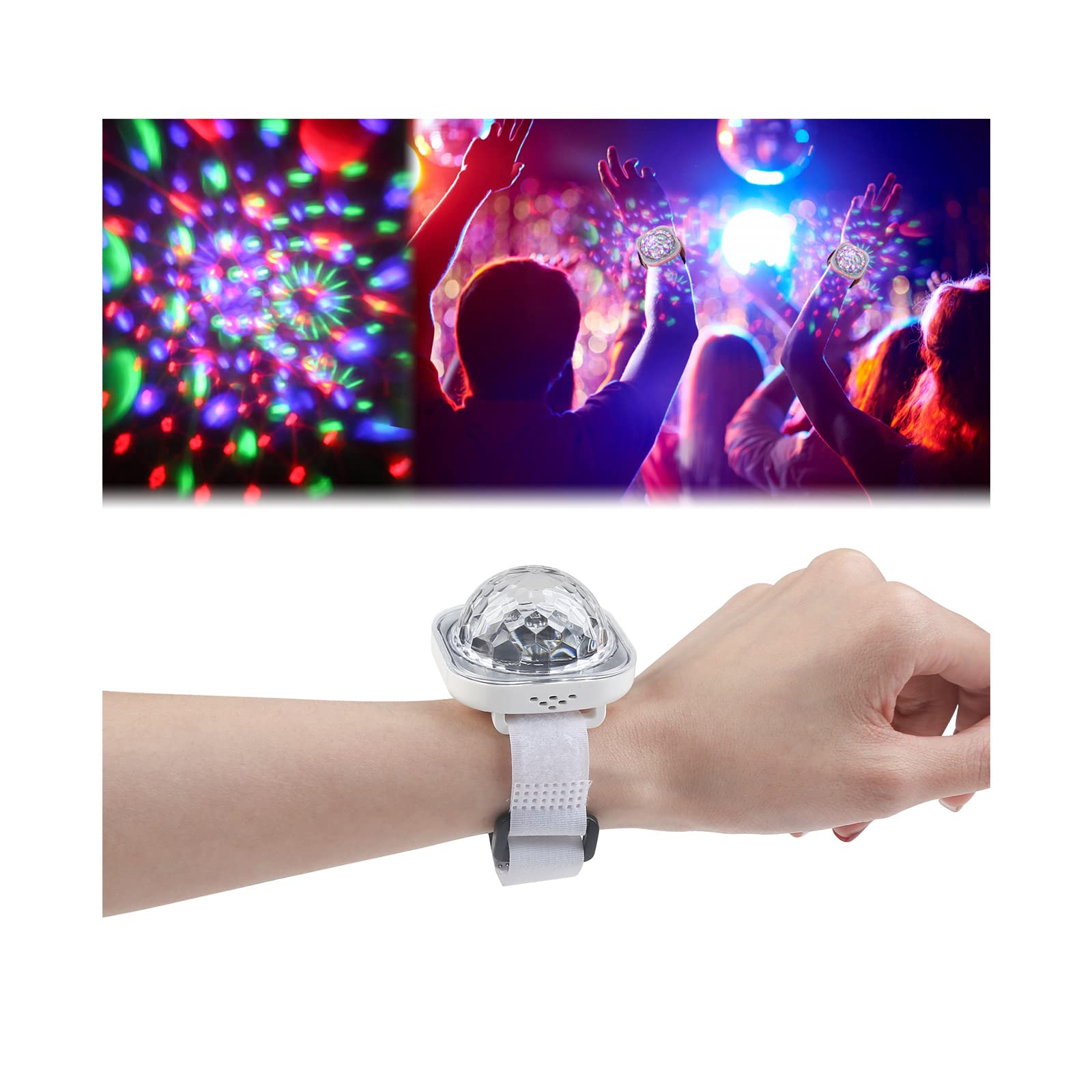 Mini Disco Ball Lights - USB & Battery Powered Mirror Ball for Dance Parties, Kids Events & Car Decor | Portable Disco Lighting with Light Up Bracelet | Perfect for Home, Club & Birthday Celebrations