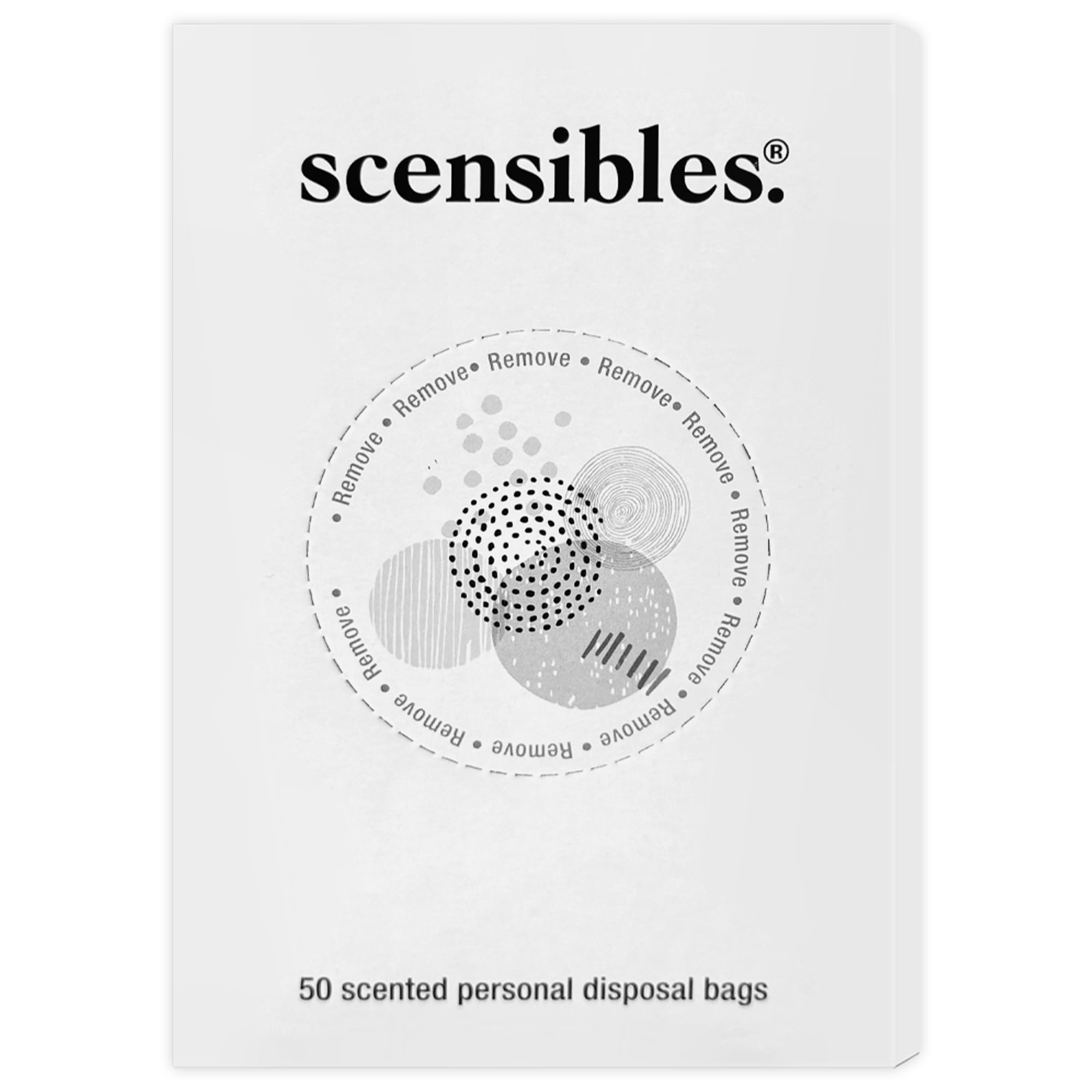 Eco-Friendly Disposal Bags for Menstrual Products - 50 Count Refill Box - Biodegradable Waste Bags for Tampons, Pads & Panty Liners | Perfect for Travel, Home & Public Restroom Hygiene