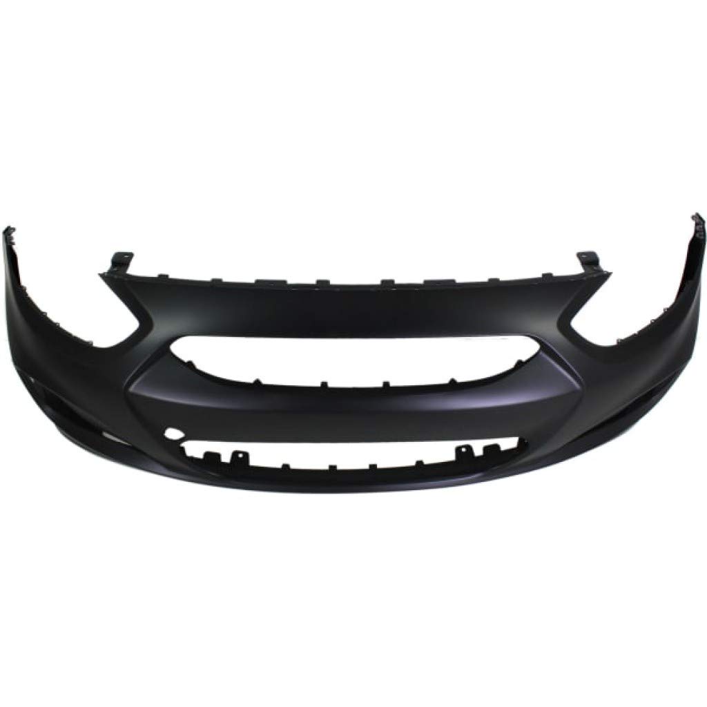 Hyundai Accent Bumper Cover 2012-2014 Front Primed for Hatchback & Sedan with Fog Light Holes | OEM HY1000188 865111R000 | Perfect Fit Replacement for Daily Driving & Commuting