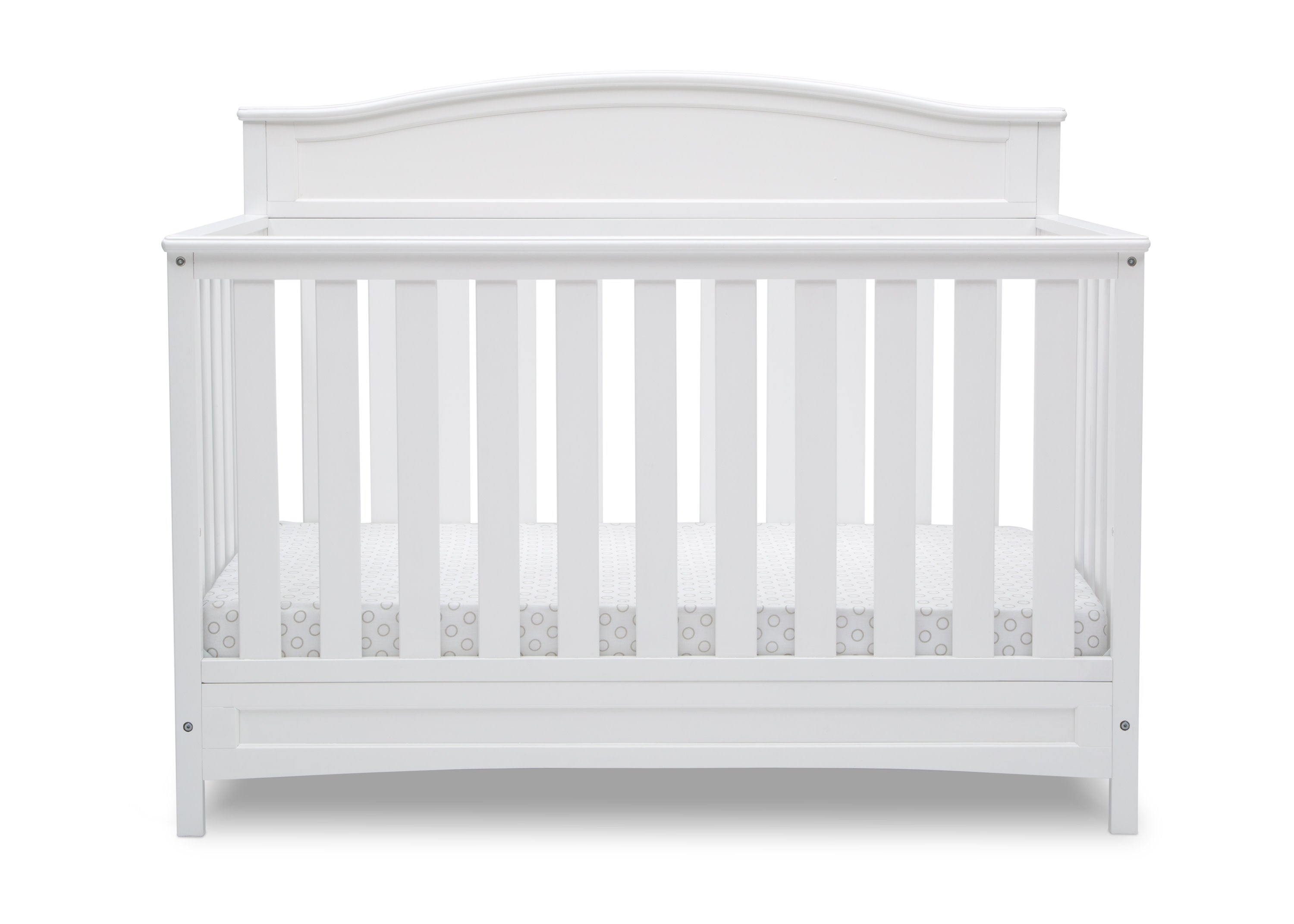 Emery 4-in-1 Convertible Baby Crib - White Nursery Furniture for Toddler to Full Size Bed - Perfect for Modern Nursery & Kids Bedroom Decor