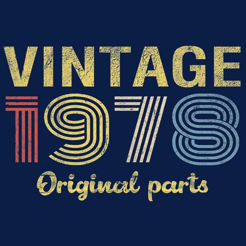 1978 Vintage Original Parts 47th Birthday Gift T-Shirt for Men - Retro 47 Year Old Birthday Present - Perfect for 47th Birthday Parties & Milestone Celebrations