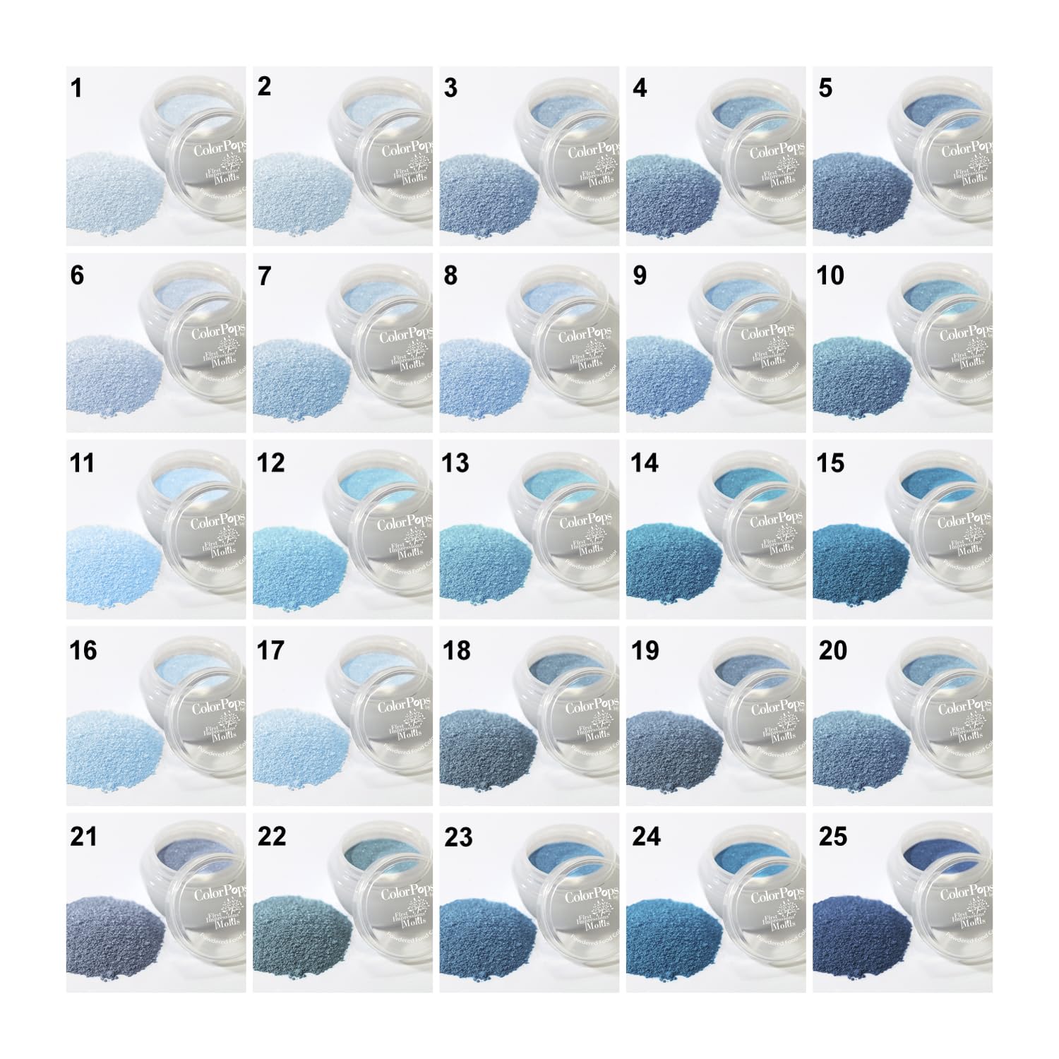 First Impressions Molds Edible Pearlescent Luster Dust - Pearl Blue 17 (10g) | Food-Grade Cake Decorating Powder for Chocolate, Candy, Cookies & Gum Paste | USA-Made Baking Supplies for Wedding Cakes, Cupcakes & DIY Desserts