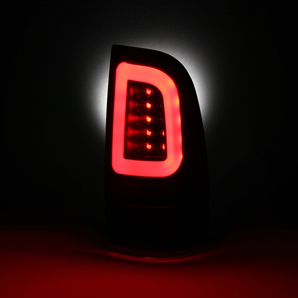 AKKON Black LED Tube Tail Brake Lights for 2008-2016 Ford F250 F350 F450 F550 Super Duty - Pair (Left+Right) - Upgrade Your Truck's Rear Lighting for Better Visibility & Safety