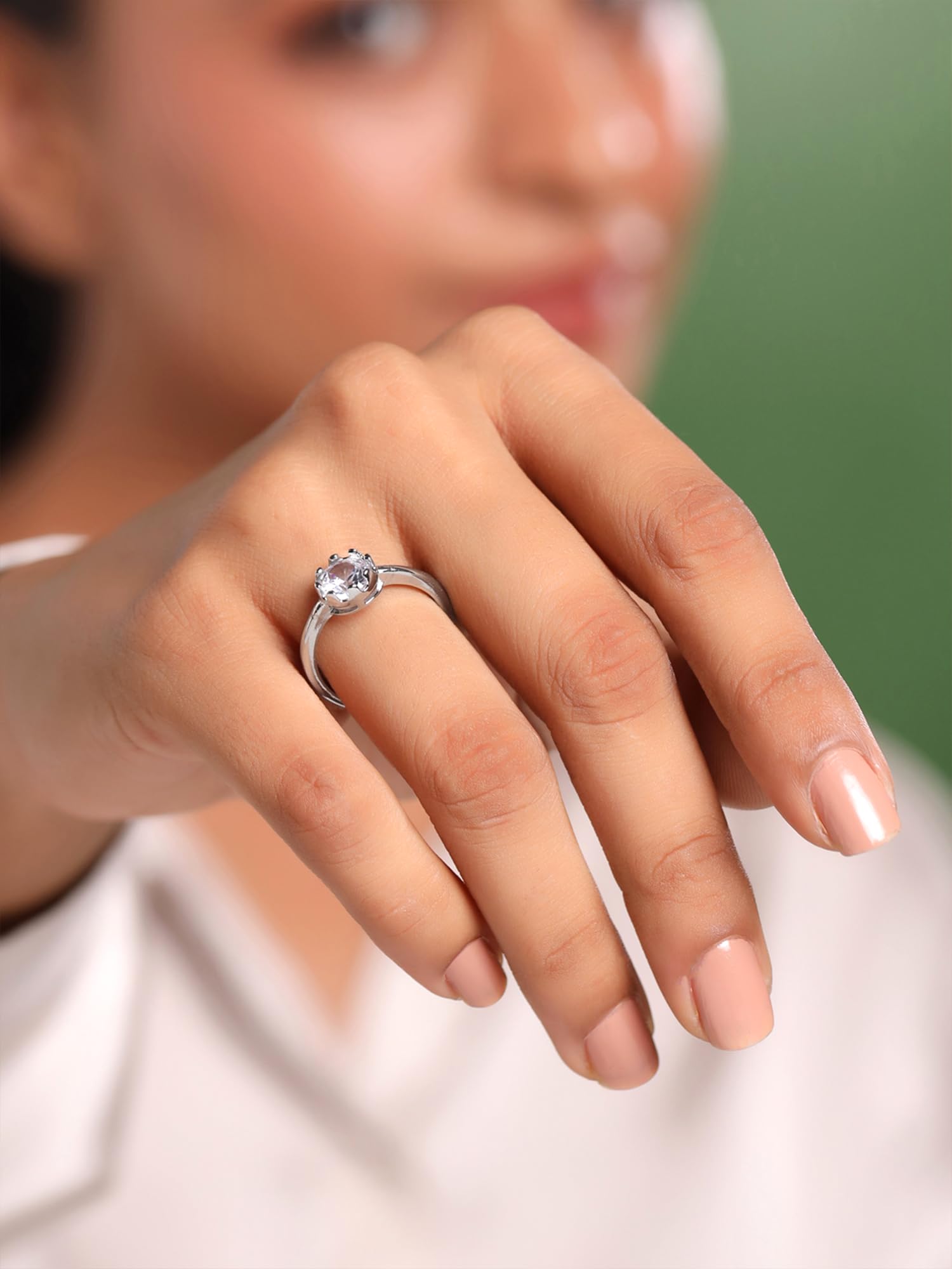 Adjustable Crystal Yellow Chime Rings for Women & Girls - Silver & Rose Gold Plated Rings | Perfect Birthday, Anniversary, Valentine's Day Gift for Wife, Girlfriend | Elegant Jewelry for Everyday Wear & Special Occasions