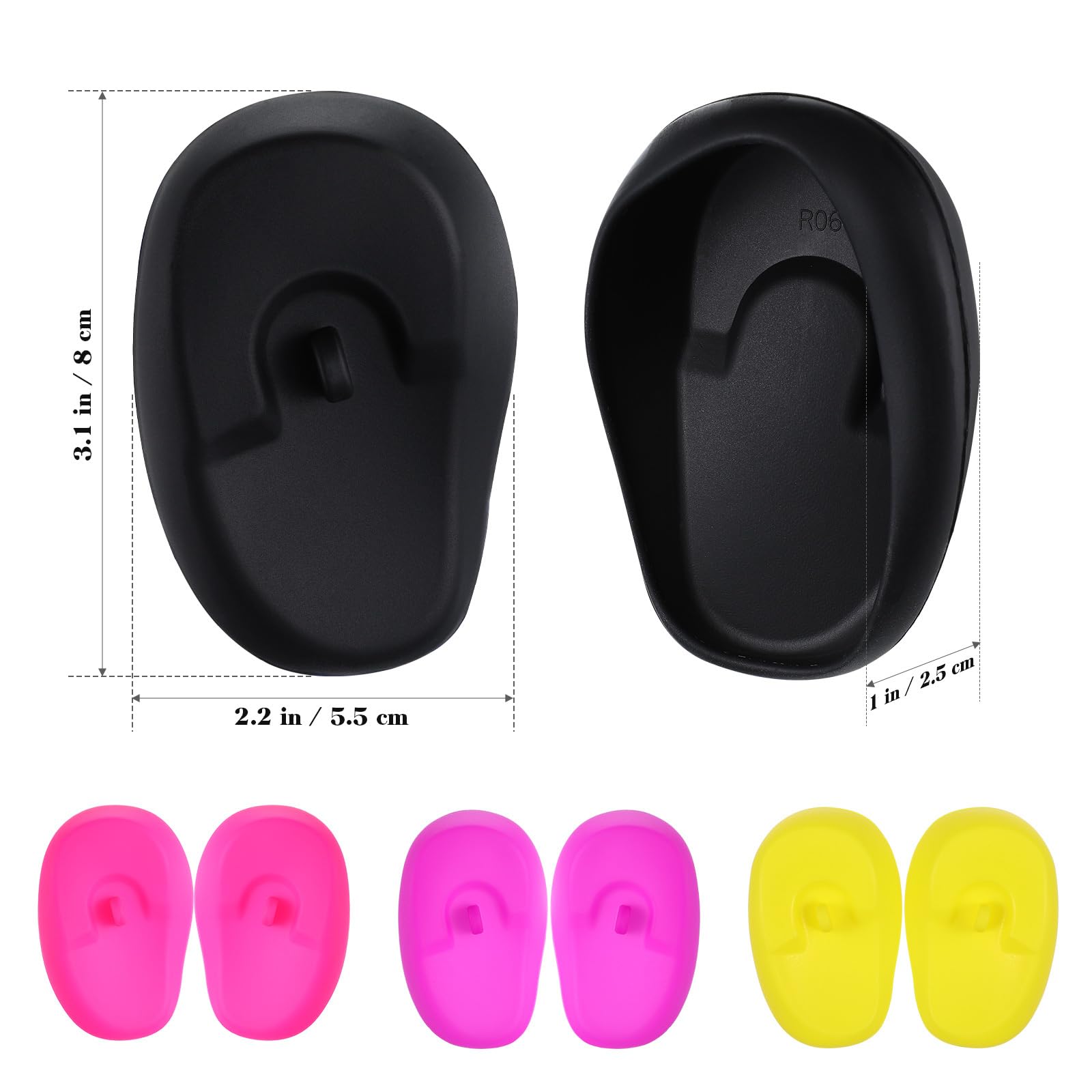 4 Pairs Hair Dyeing Ear Protectors - Soft Ear Covers for Hair Coloring, Salon & DIY Hair Dye Accessories - Prevent Stains During Hair Treatments & Beauty Services