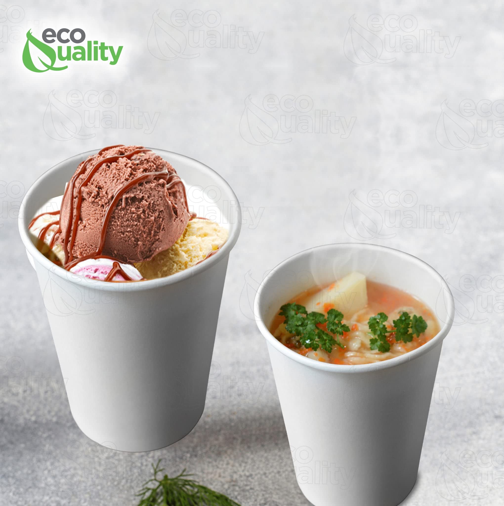 Eco-Friendly Disposable 32oz White Paper Soup Containers - Microwave & Freezer Safe Food Storage Bowls for Ice Cream, Frozen Yogurt, Desserts - Bulk Pack of 200 - Perfect for Takeout, Parties & Catering Events