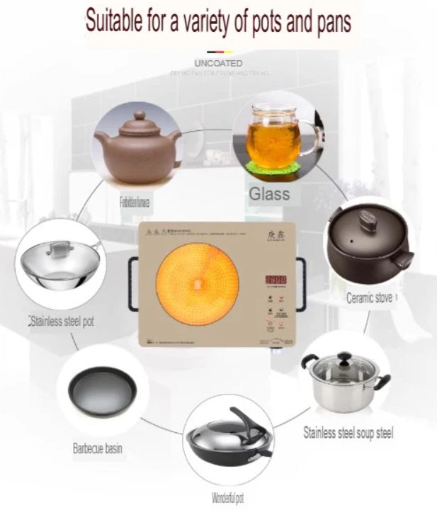 MD 35019 Electric Ceramic Stove 2600W High Power Smart Induction Cooktop with Light Wave Technology - Perfect for Stir Frying, Soup Making, Hot Pot & Home Cooking