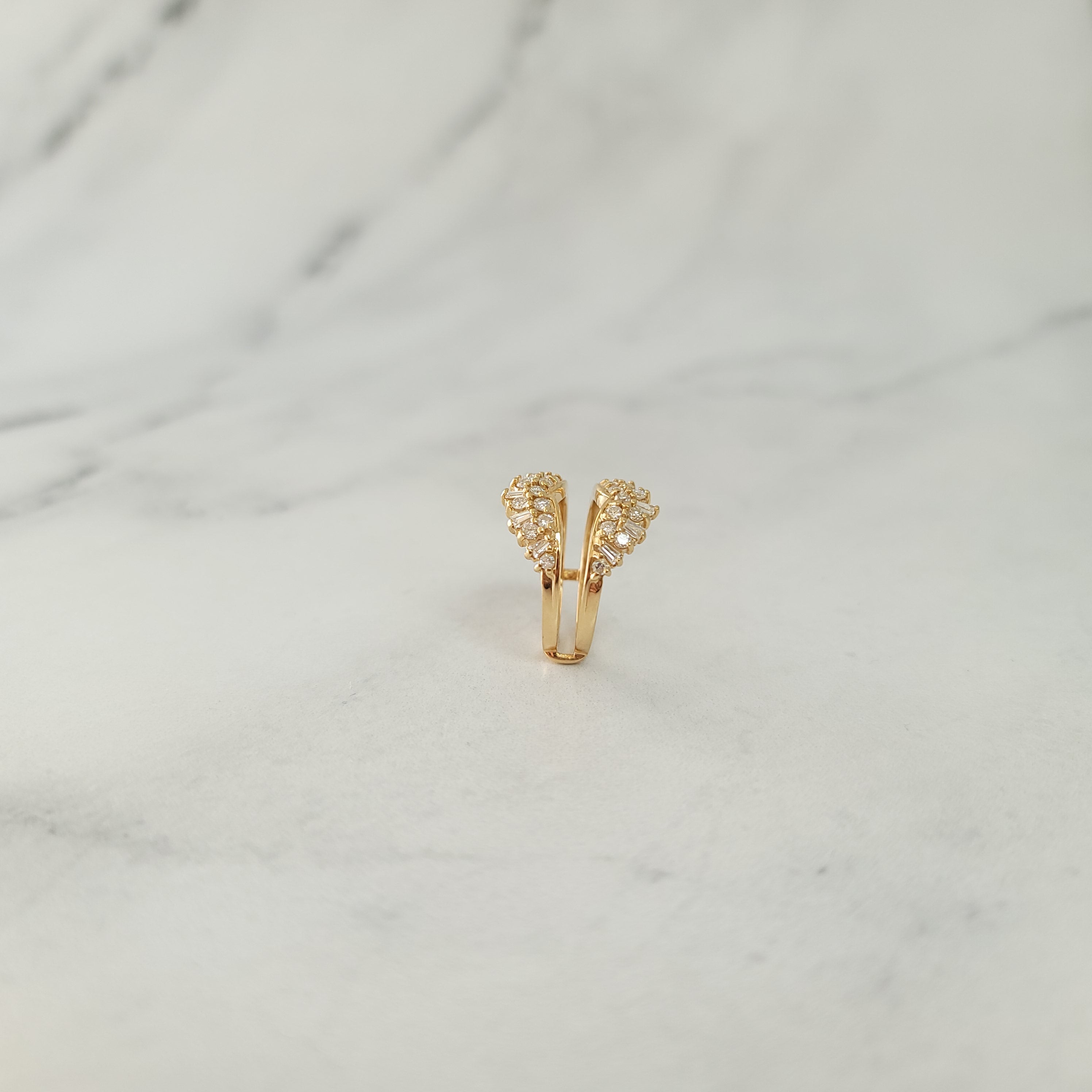 1 Carat Baguette Cluster Ring Enhancer - Elegant Wedding Band Wrap for Engagement Rings & Anniversary Gifts - Perfect for Bridal Jewelry, Proposals and Special Occasions