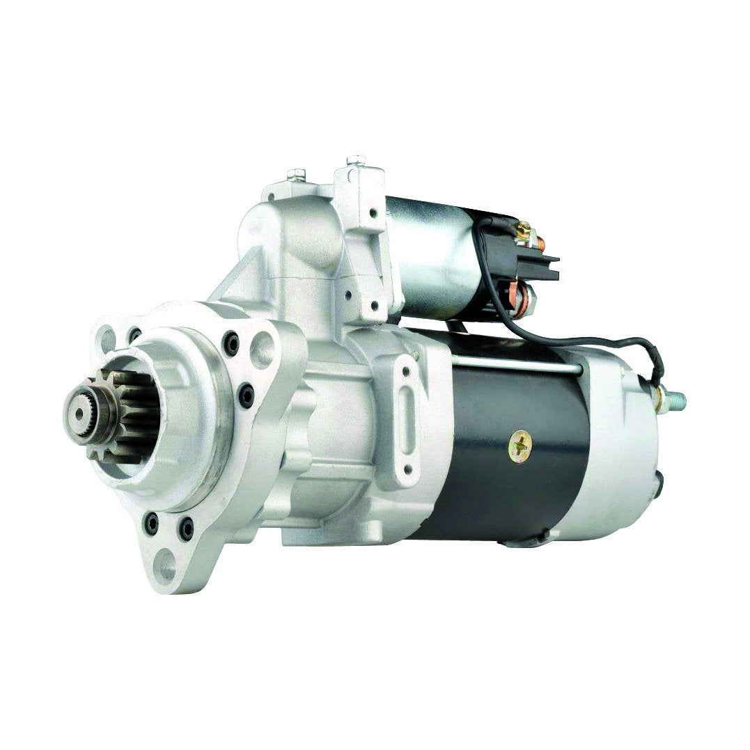 Fortpro 39MT 12V Starter with 12 Teeth - OCP, IMS & Rotable Flange - Compatible with Mack CHU CXU Granite GU MRU - Replaces Delco 8200214 & F235415 - Ideal for Heavy-Duty Truck Engine Repairs & Fleet Maintenance