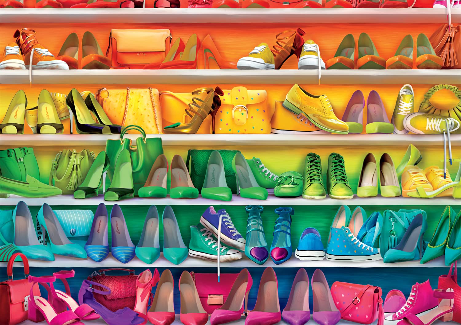 Buffalo Games Lena ArtBeat Studio Rainbow Shoe Closet 300 Piece Jigsaw Puzzle - Family Friendly Challenging Puzzle for Adults & Kids - Perfect for Game Nights, Birthday Gifts & Rainy Day Activities
