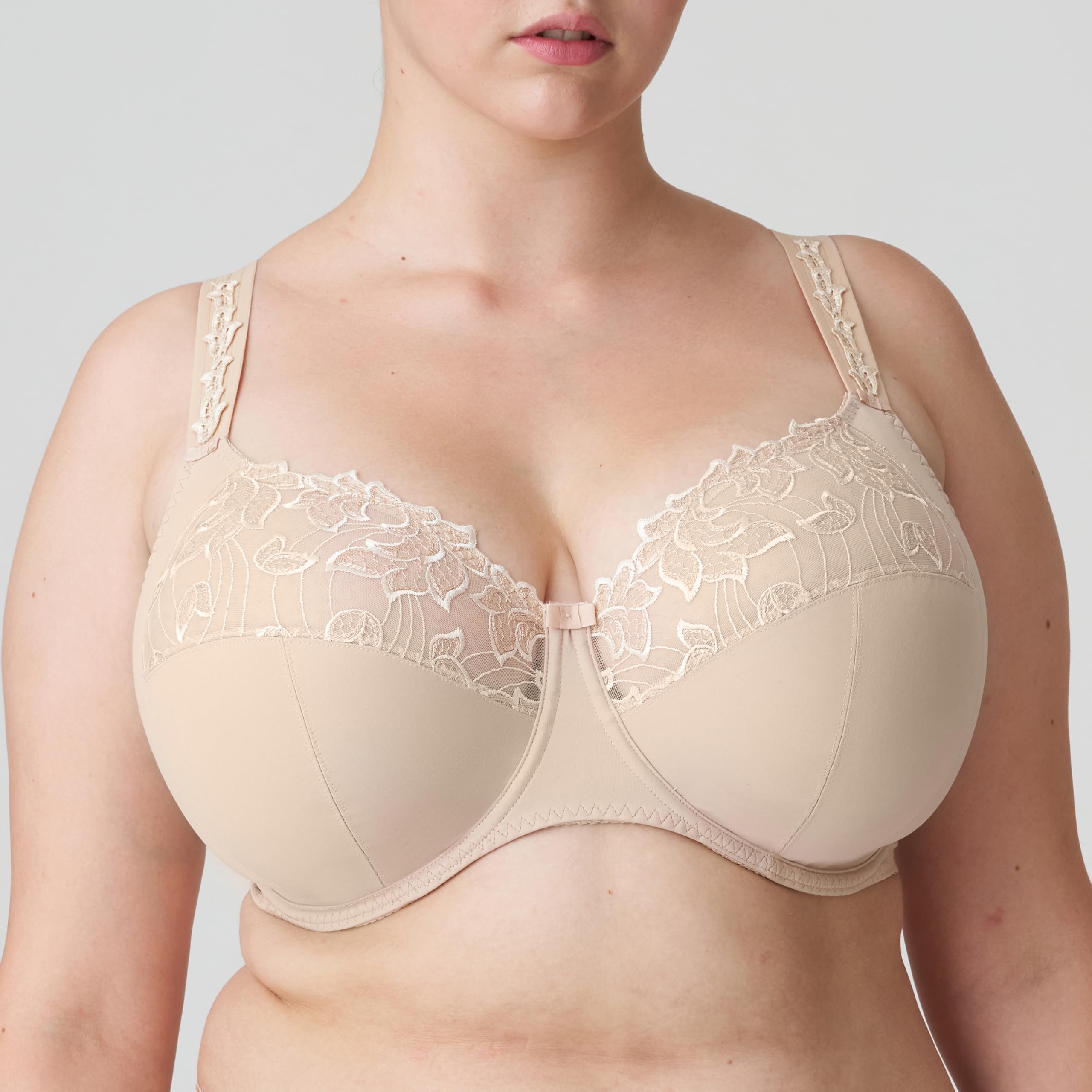 PrimaDonna Deauville Side Support Bra 32J - Full Coverage Lingerie for Large Bust in Cafe Beige | Perfect for Everyday Comfort & Special Occasions