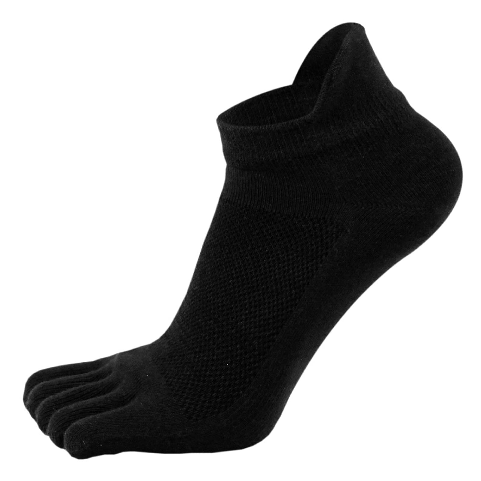 Breathable Men's Five-Toe Sports Socks - Low Cut Tube Socks for Running, Gym & Home Comfort - Moisture Wicking & Odor Resistant Design