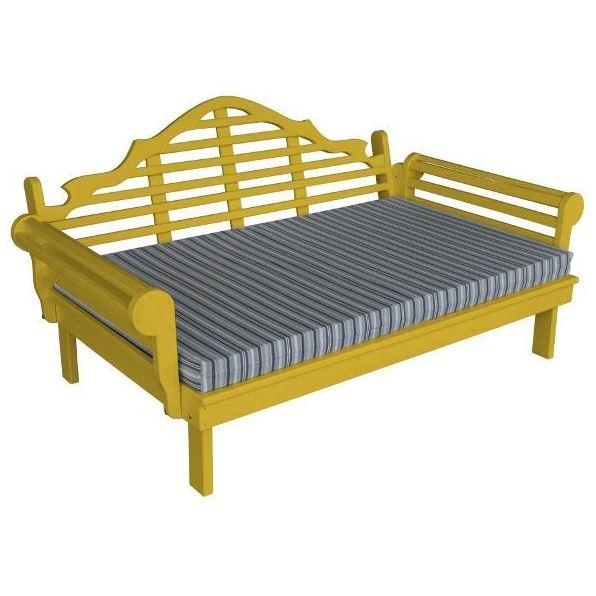 A&L Furniture Yellow Pine Marlboro Daybed - Solid Wood Sofa Bed with Trundle, Perfect for Guest Room, Dorm, or Small Space Living