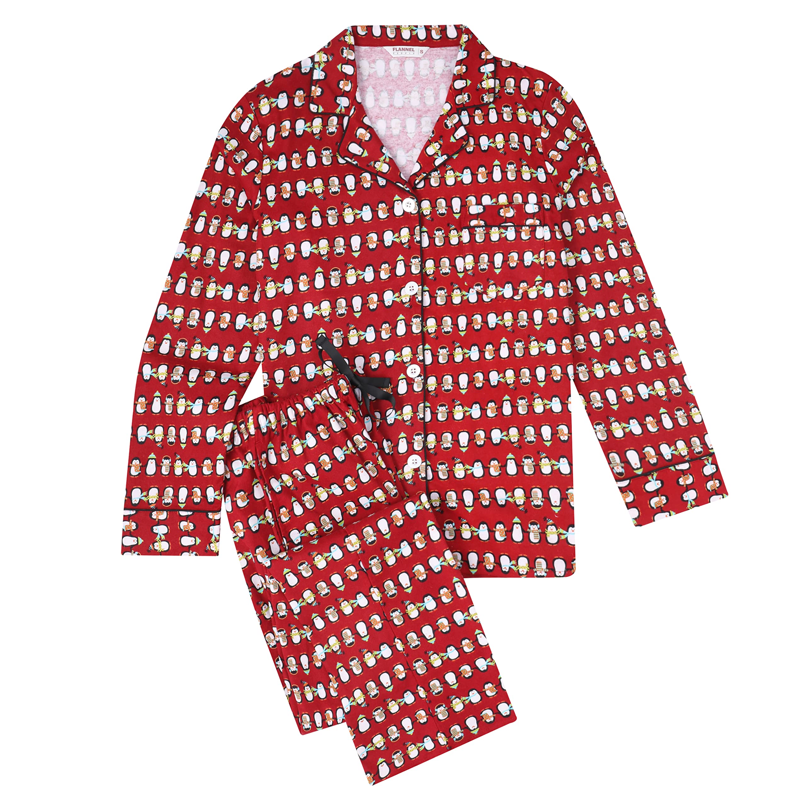 Women's 100% Cotton Flannel Pajama Set - Soft & Warm Winter Sleepwear for Women - Perfect for Cozy Nights, Lounging at Home, and Holiday Gifts