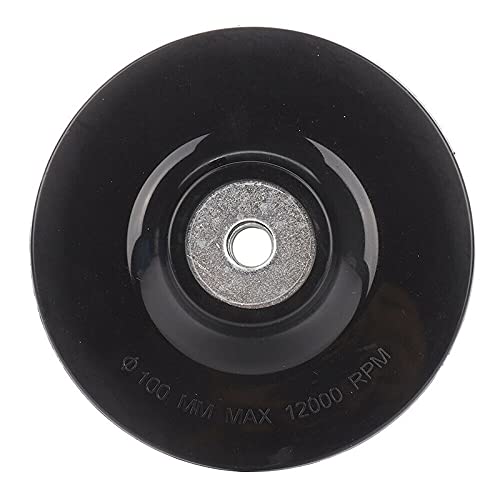 125mm Rubber Backing Disc M10 Thread - Angle Grinder & Sander Backing Pad for Woodworking, Metal Polishing & Surface Preparation (Color: Black)