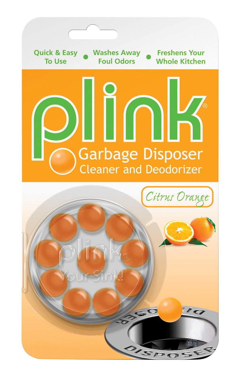 Plink Garbage Disposal Deodorizer Pods - 10 Count, Citrus Orange Scent - Eliminate Odors & Freshen Kitchen Sink Drain (Ideal for Home, Apartment & RV Use)