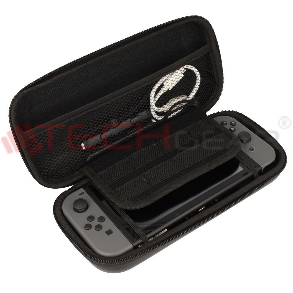 TECHGEAR® Nintendo Switch Hard Protective Travel Case - Shockproof Cover for Switch Console, Joy-Con Controllers, Game Cards & Accessories | Portable Storage for Gaming on the Go, Home & Travel