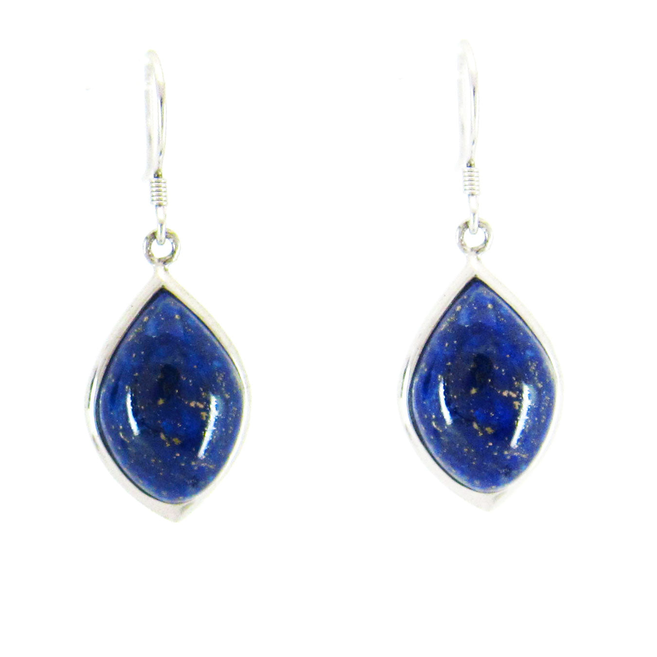 925 Sterling Silver Lapis Lazuli Dangle Earrings with Hook Clasp - Elegant Jewelry for Women, Perfect for Parties, Weddings & Everyday Wear