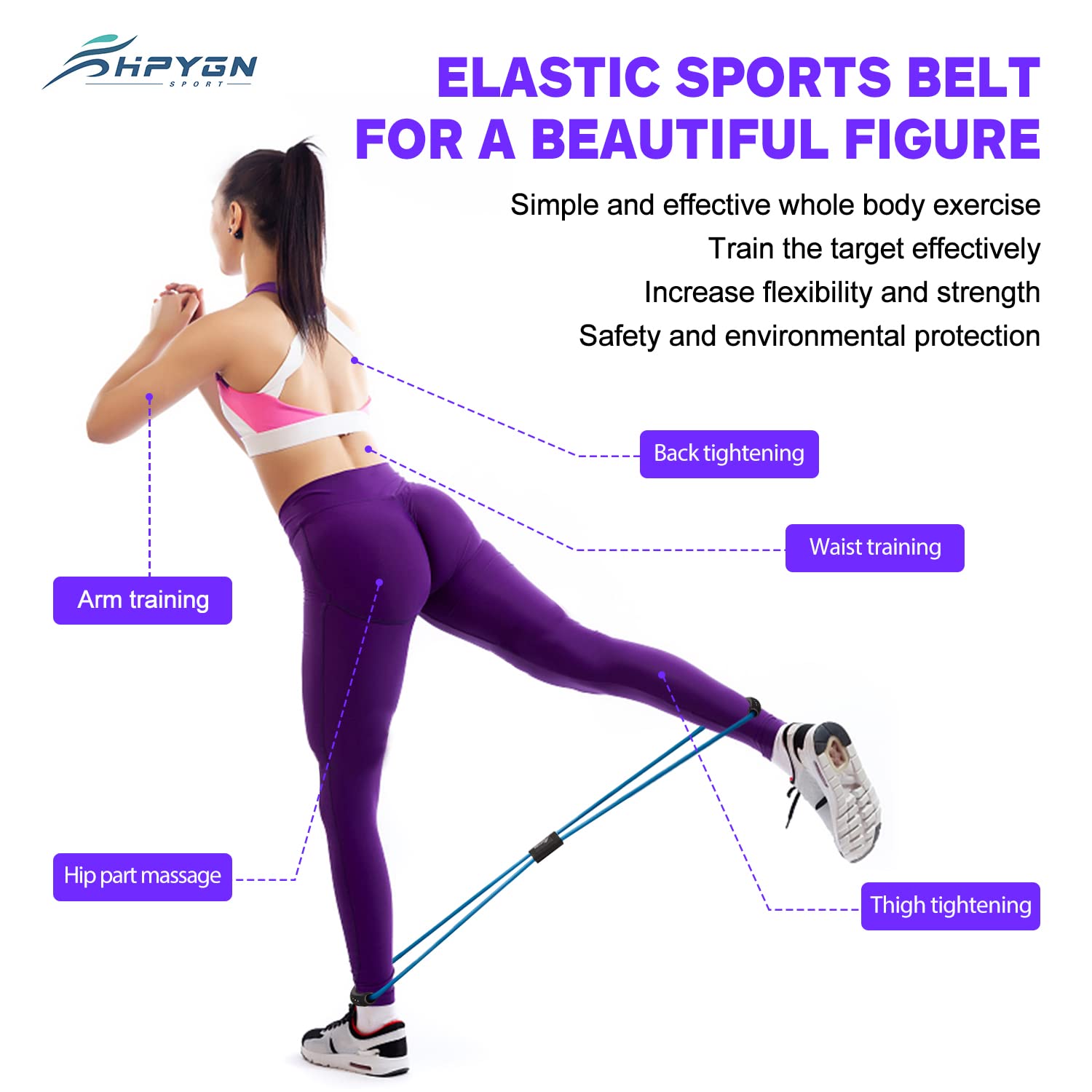 Figure 8 Resistance Band - Heavy Duty 200LB Exercise Bands for Arms, Chest, Yoga & Gym Workouts - Perfect for Strength Training, Physical Therapy & Home Fitness