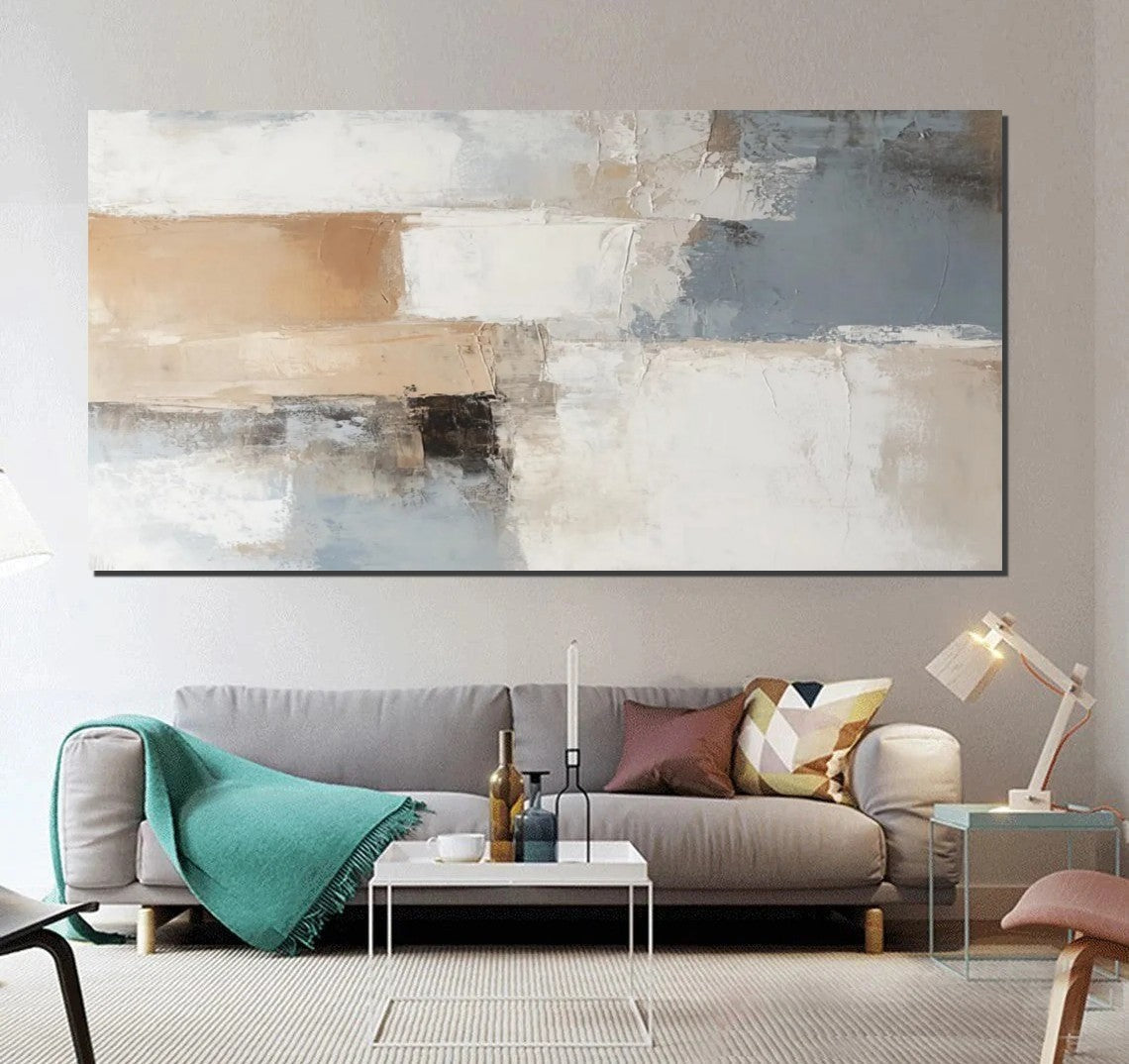 Modern Acrylic Paintings on Canvas - Elegant Wall Art for Living Room, Bedroom & Dining Room | Large Abstract Canvas Art for Home Decor | Perfect for Contemporary Interior Design