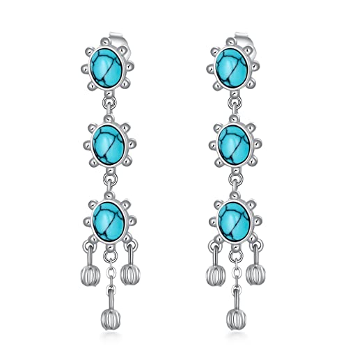 Turquoise Bead Studs Earrings