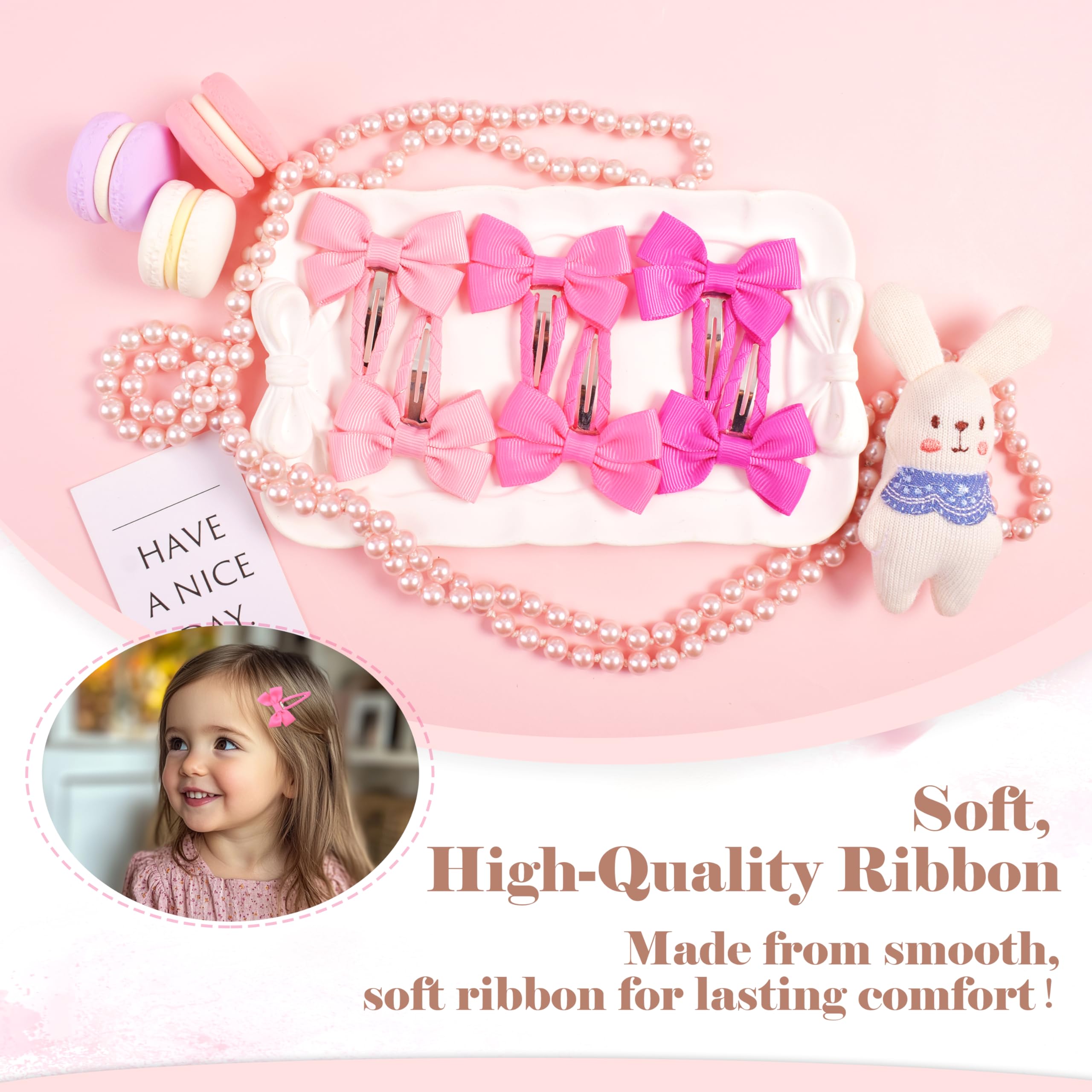 40-Pack Premium Hair Clips for Kids - 20 Colorful Snap Clips & Barrettes for Pigtails, Baby Girls & Children | Lightweight Hair Bows & Pins for School, Parties & Daily Styling