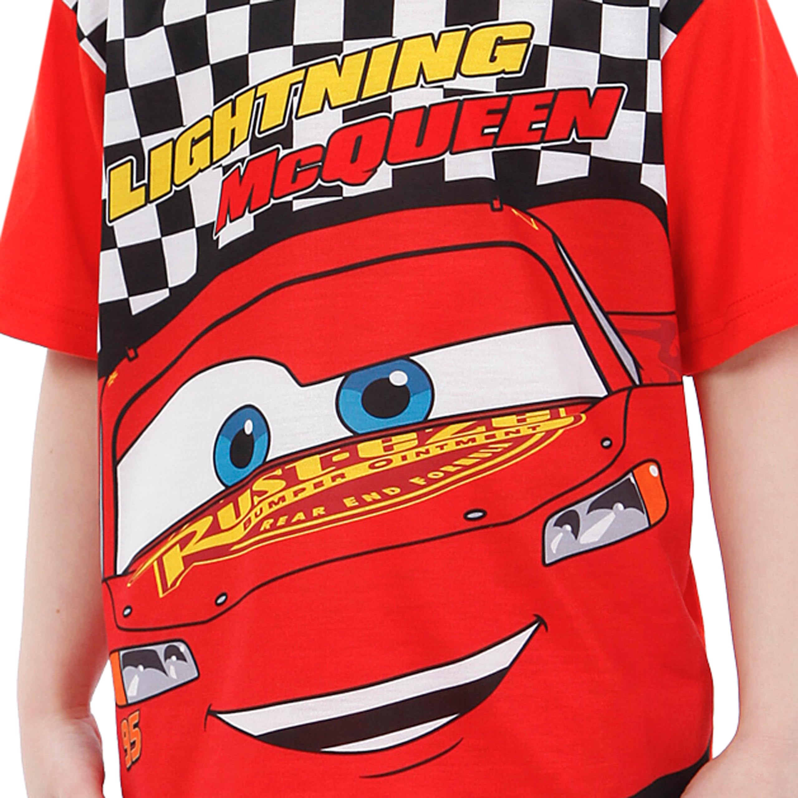 Disney Cars Boys Pajamas - Lightning McQueen PJ Set for Summer Sleepwear