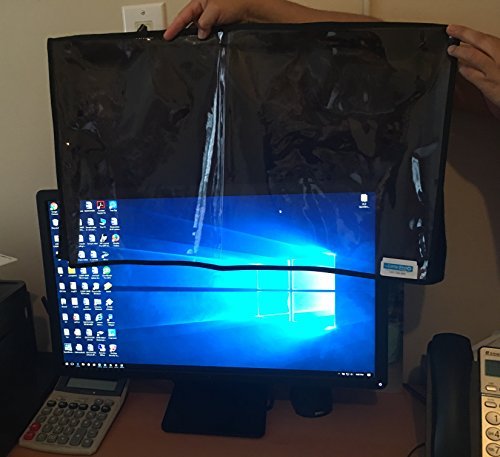 Comp Bind Technology Clear Transparent Marine Black Cover for Dell 24'' FHD Monitor E2420H - 21.7''W x 2.5''D x 13.5''H - Ideal for Office and Home Workspace Protection