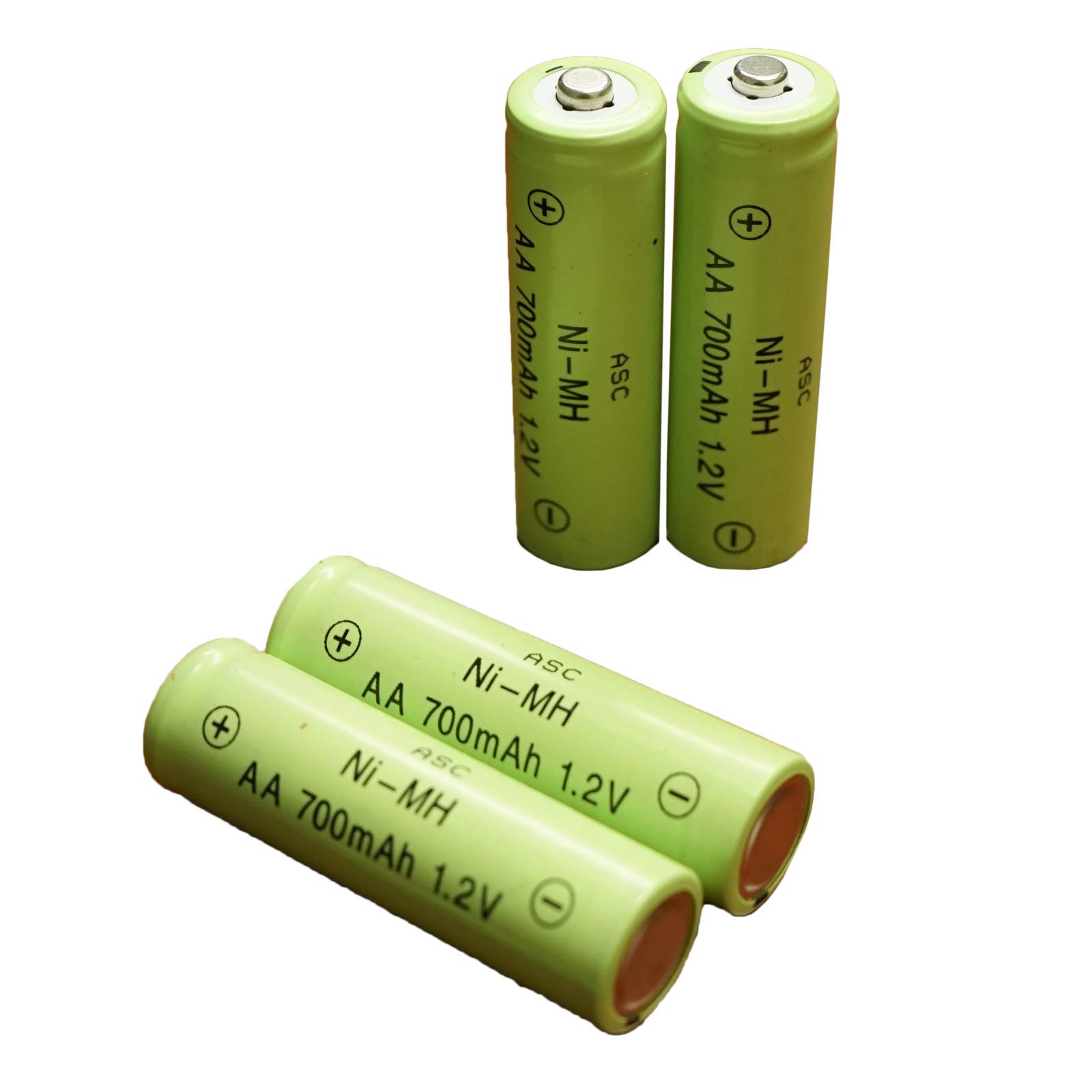 ASC Solar Light AA Ni-MH Rechargeable Batteries 700mAh - 12 Pack | High Capacity for Solar Lights, Flashlights & Emergency Kits | Eco-Friendly Power Solution for Outdoor & Home Use
