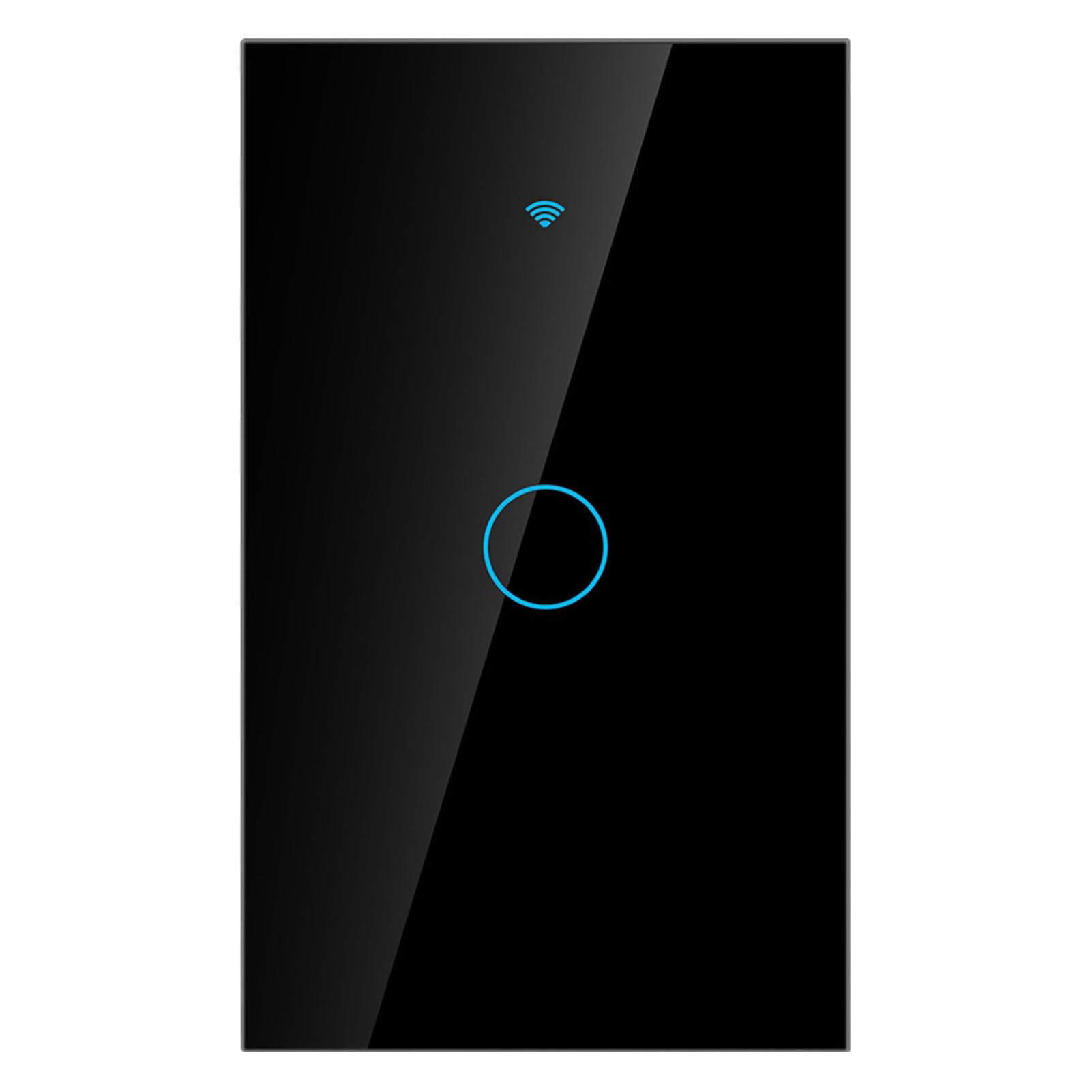 Smart Light Switch - 1-Way Touch Control for Home & Office (US Black)