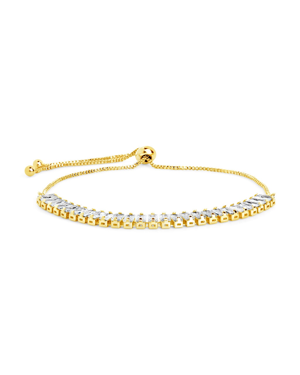 Jordan CZ Bolo Bracelet for Women - Elegant Cubic Zirconia Adjustable Chain Bracelet - Perfect for Parties, Weddings & Everyday Wear