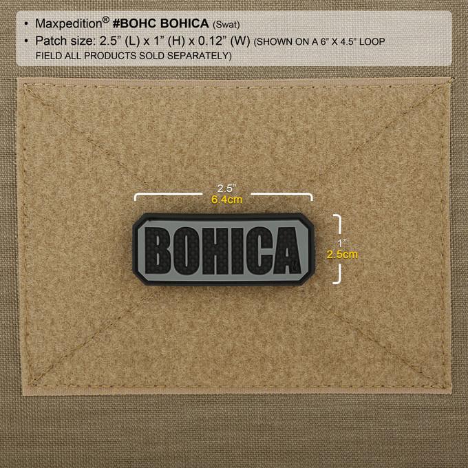 BOHICA Military Morale Patch - Tactical Hook and Loop Patch for Army, Air Force, Navy - Perfect for Backpacks, Vests & Tactical Gear (2-Pack)