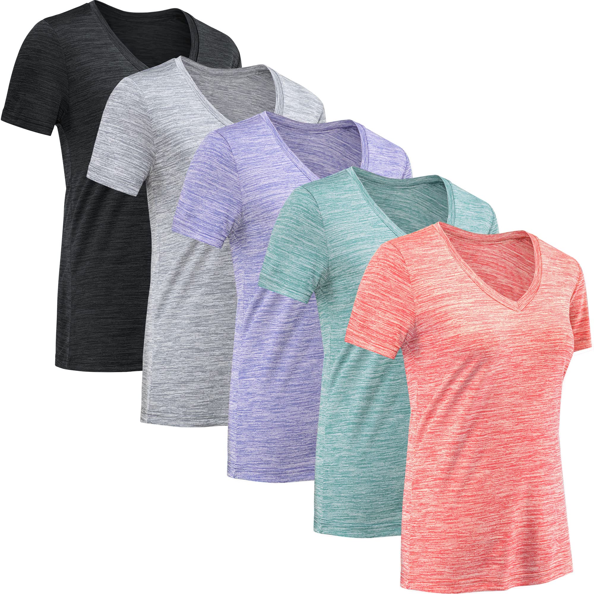 Best Workout Shirts for Women - Comfortable V-Neck T-Shirts for Gym, Yoga & Running | Moisture-Wicking & Breathable Activewear