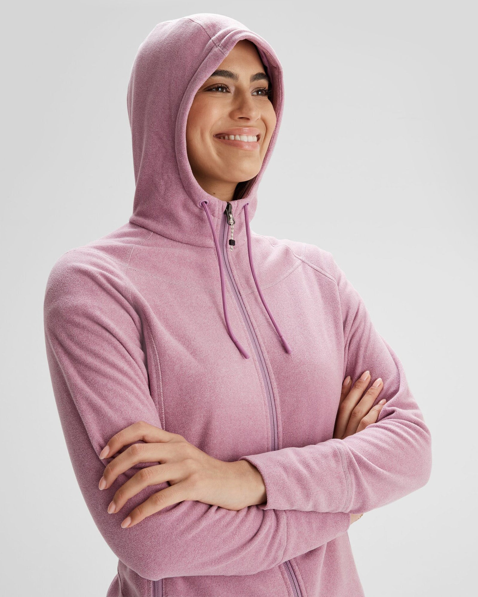 Women's Mt Aspiring Hooded Fleece Jacket - Lightweight Warm Winter Coat for Hiking, Camping & Outdoor Activities