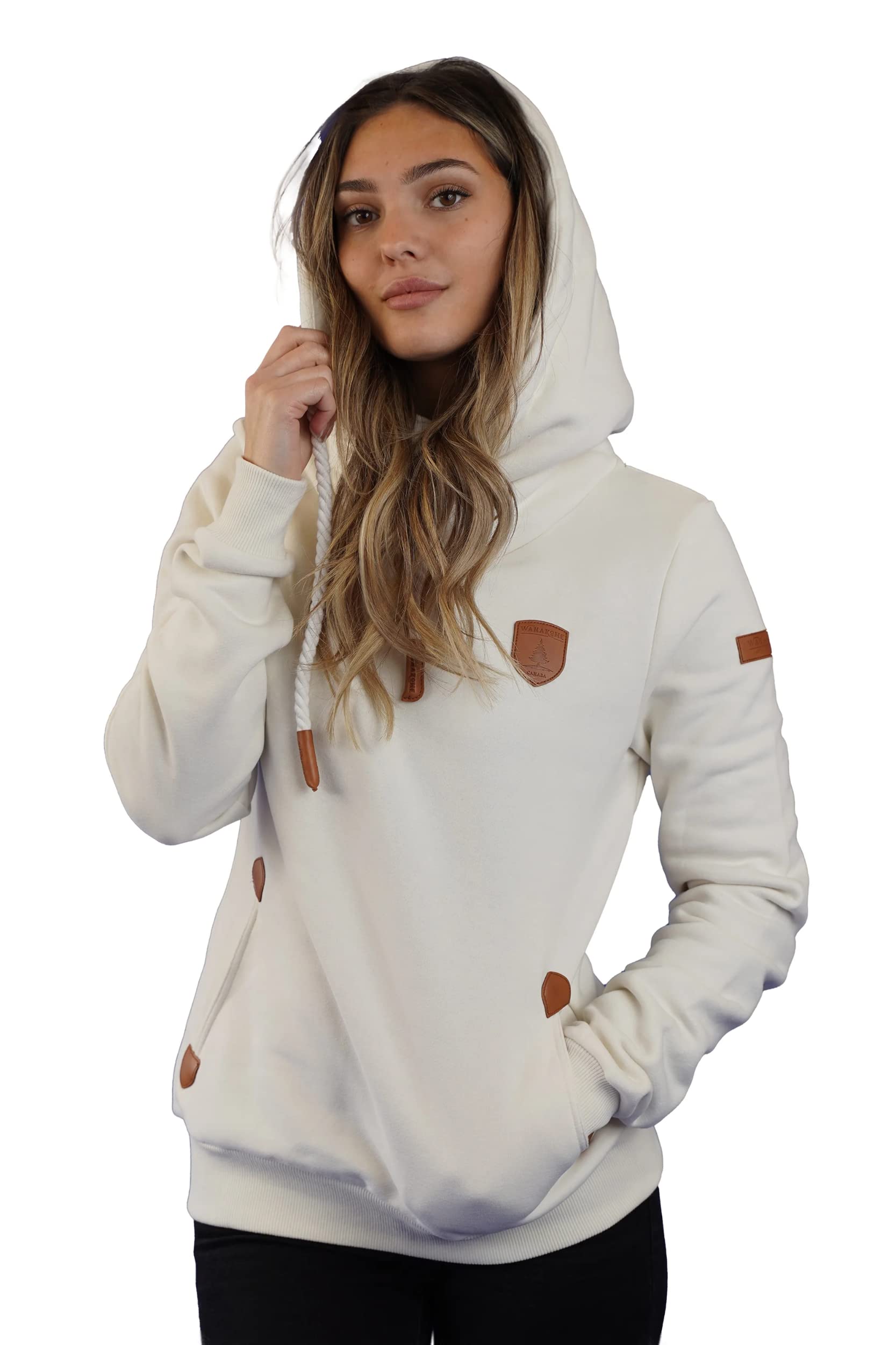 Wanakome Women's Artemis Hoodie - Soft Fleece Pullover with Kangaroo Pocket, Cozy Casual Sweatshirt for Fall & Winter | Perfect for Lounging, Running Errands, and Outdoor Activities