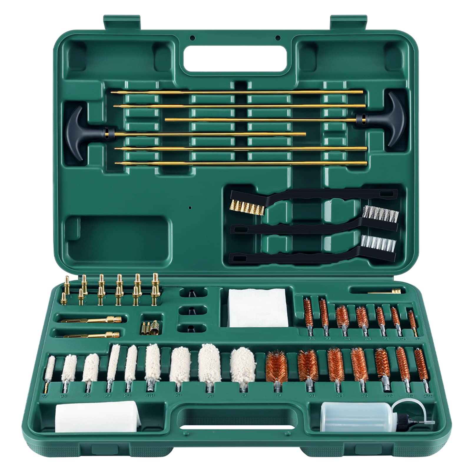 Universal Gun Cleaning Kit for All Calibers - Complete Cleaning Supplies with Portable Carrying Case - Perfect for Rifle, Pistol, and Firearm Maintenance at Home or Range