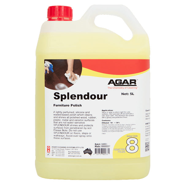 Premium Agar Splendour Wood Furniture Polish & Restorer - Protects & Enhances Wood Surfaces for Home, Office & Antique Furniture Care