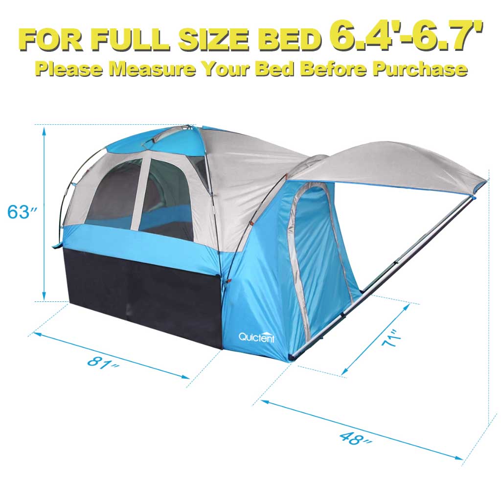 6.4' & 6.7' Truck Bed Tent - Waterproof Camping Shelter for Pickup Trucks | Perfect for Outdoor Adventures, Road Trips & Camping