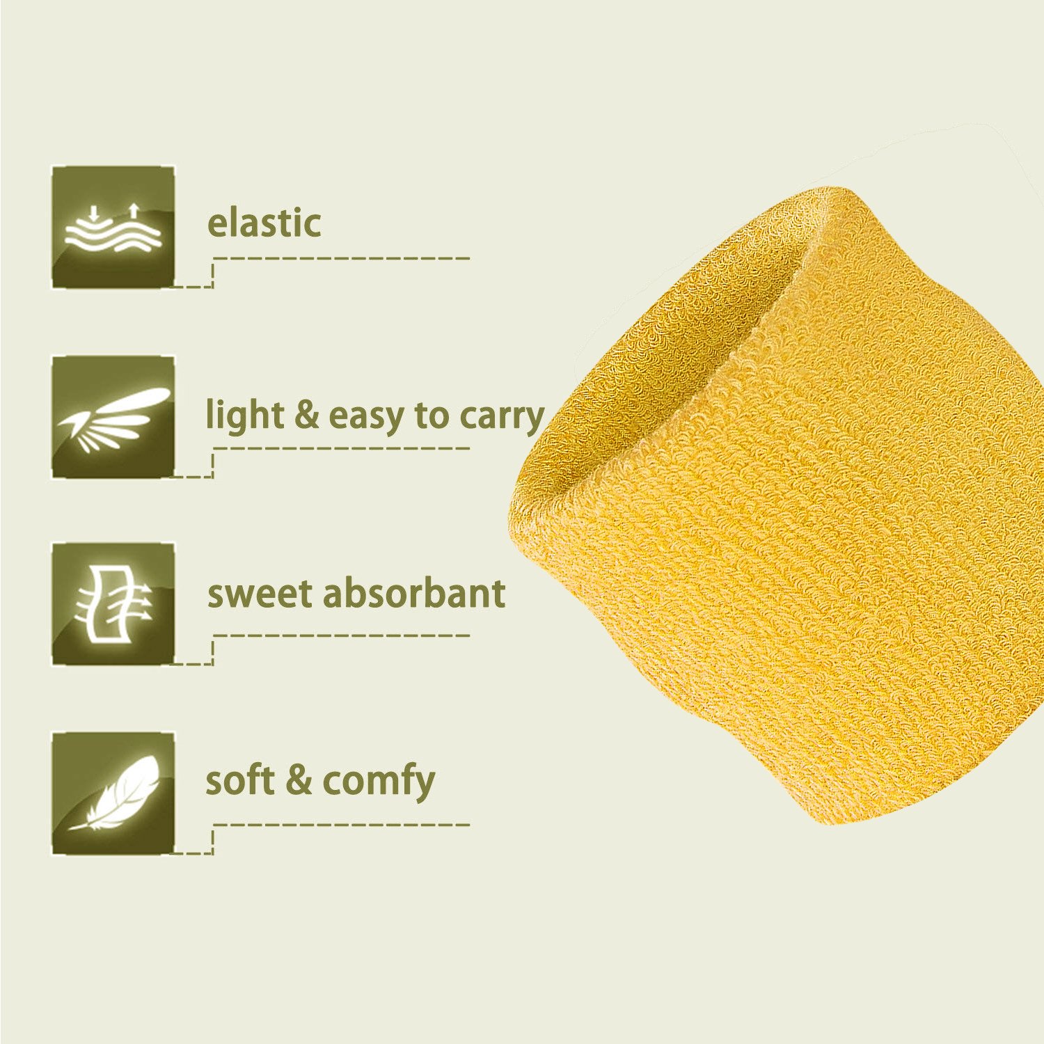 Breathable Cotton Wrist Sweatbands for Sports & Fitness - Absorbent Basketball Football Tennis Workout Bands (Yellow, 3.5