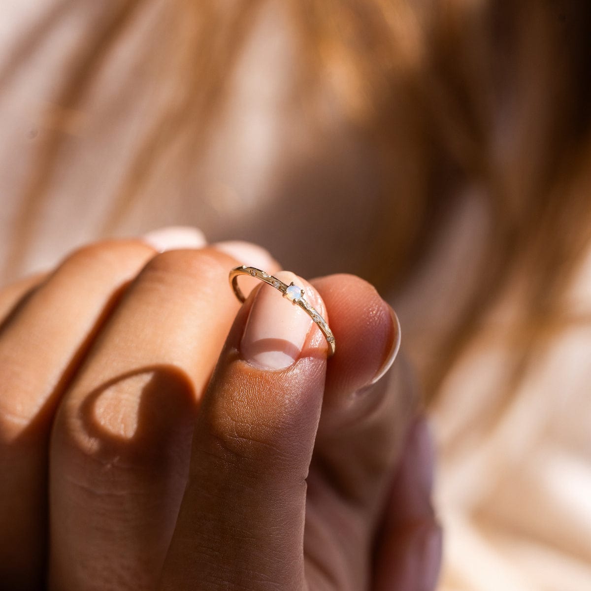 Dainty Starry Birthstone Ring - Elegant Zodiac Jewelry for Women, Personalized Gift for Her - Perfect for Birthdays, Anniversaries & Special Occasions