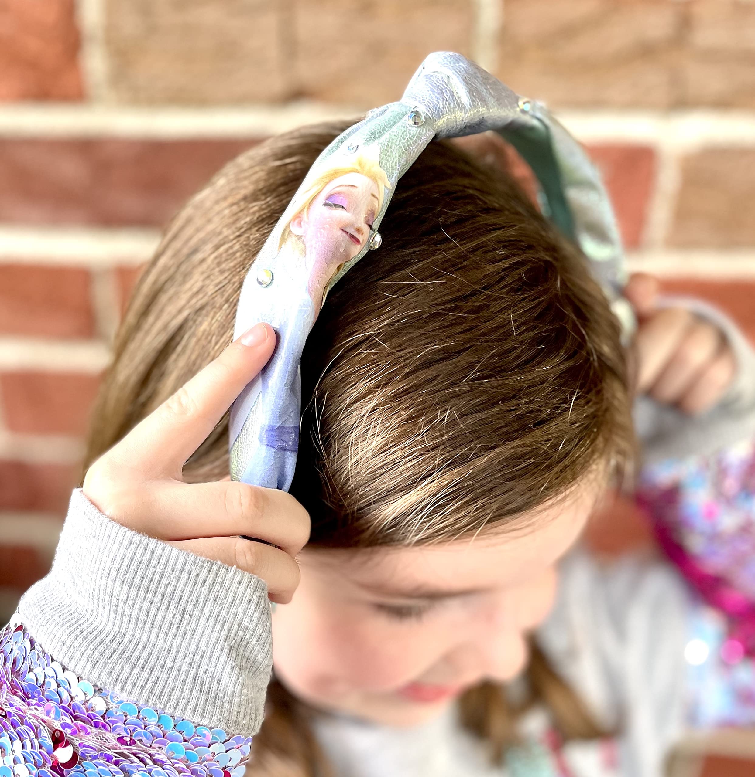 Disney Frozen 2 Elsa Diamond Knot Headband for Girls | Sparkling Hair Accessories | Perfect for Birthday Gifts, Cosplay, and Princess Parties