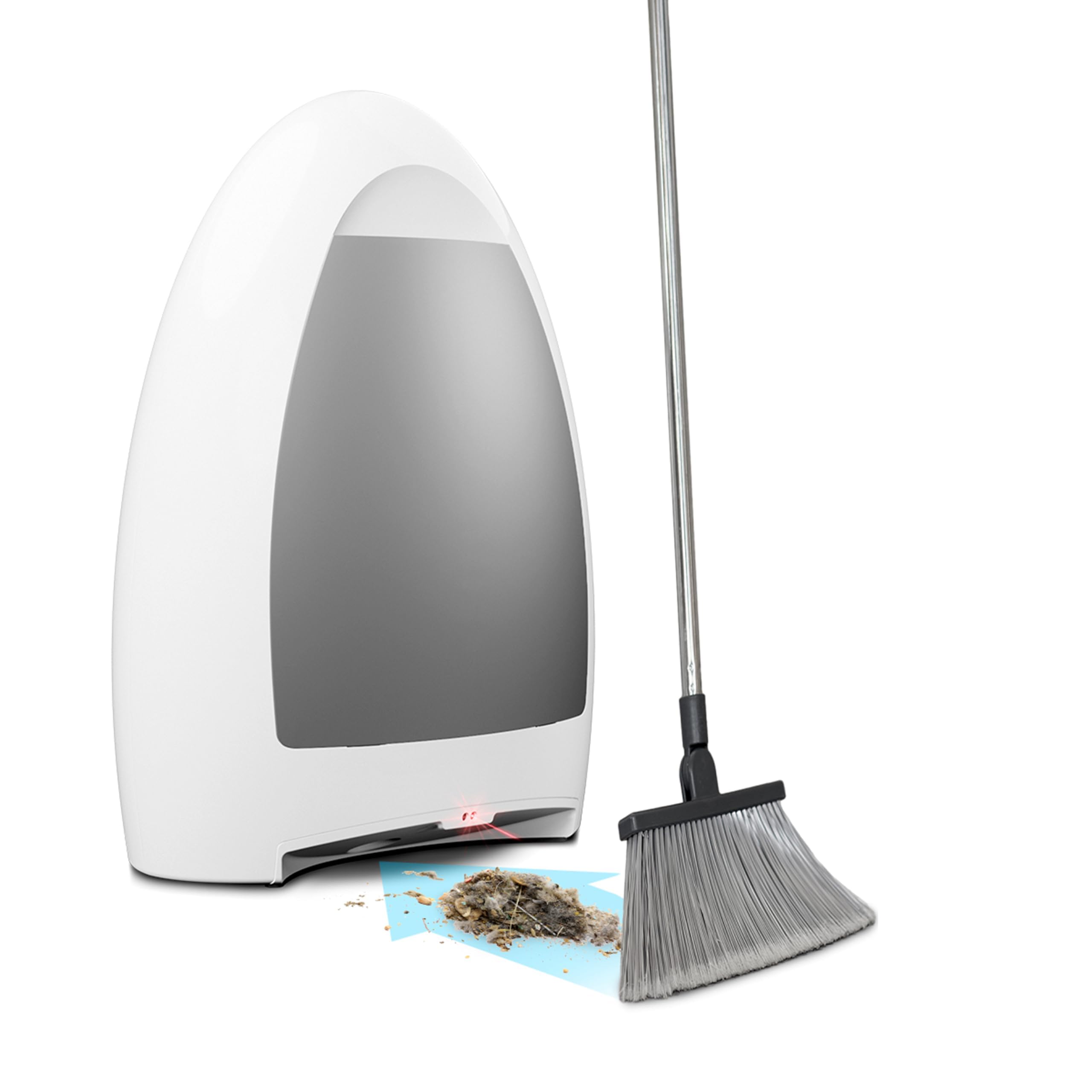 EyeVac Home Touchless Automatic Dustpan Vacuum - Ultra Powerful 1000W Corded Canister Vacuum for Pet Hair, Food Crumbs & Kitchen Dirt - Bagless Design with Smart Sensors (White) | Perfect for Quick Cleanups in Kitchens, Living Rooms & Pet Areas