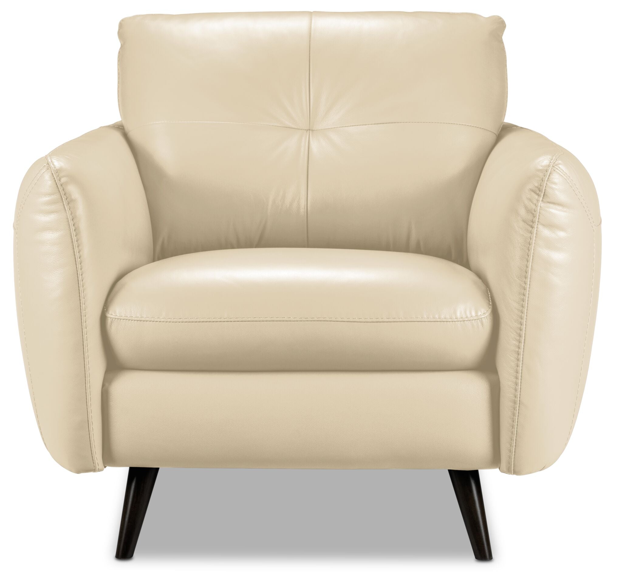 Premium Carlino Genuine Leather Chair in Bisque - Modern Comfort for Living Room, Office & Lounge Areas